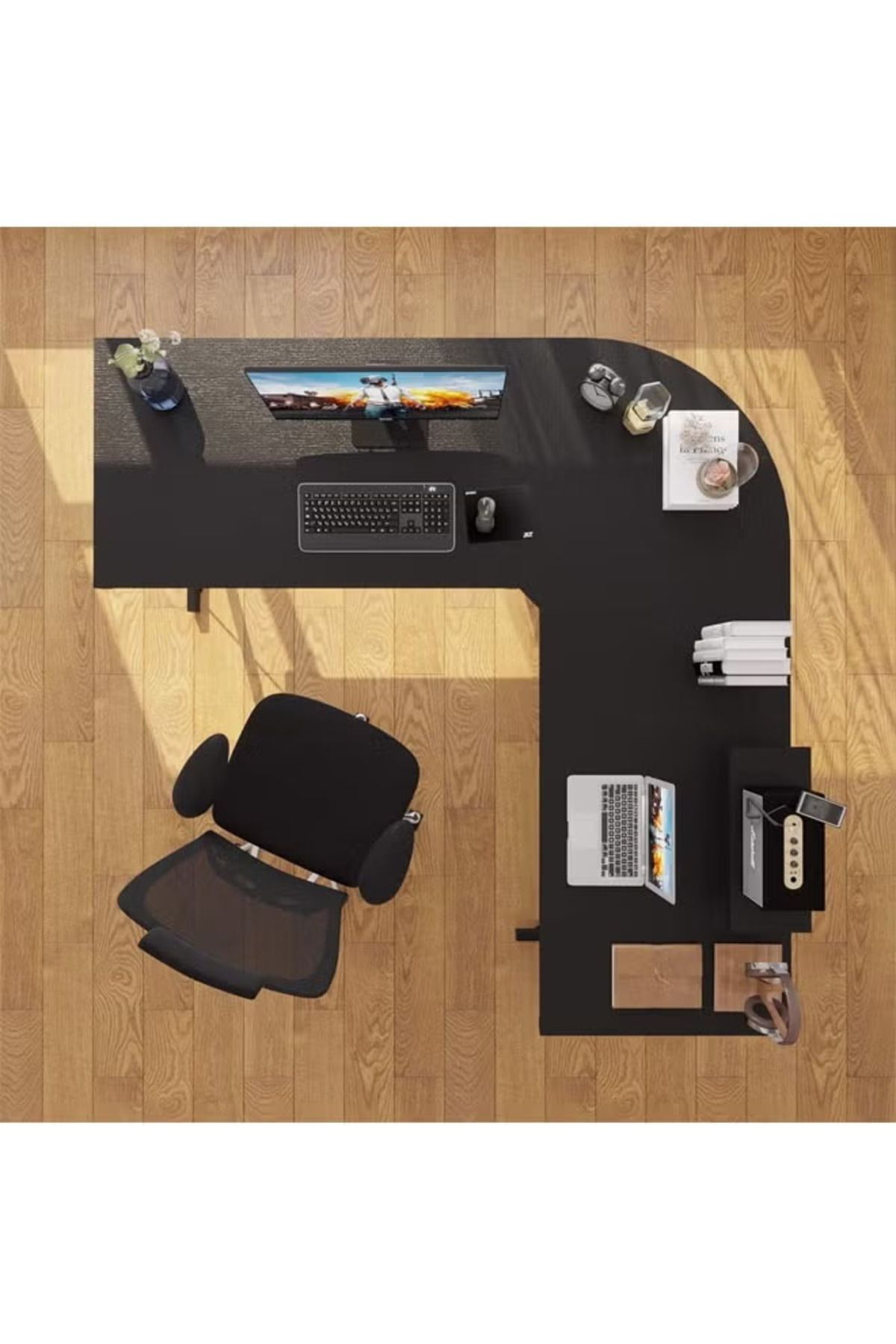 Cady One-Gaming table and desk, home office table, high quality black computer desk and table 5