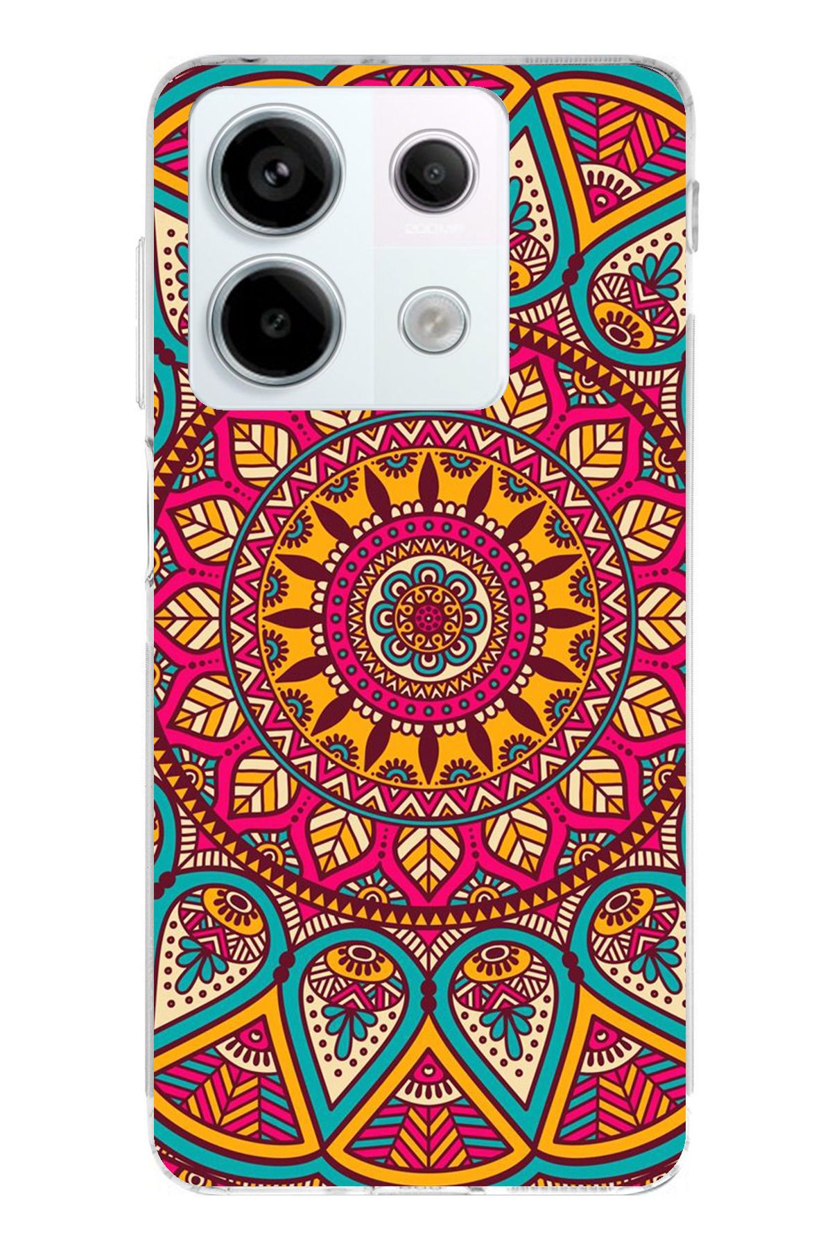 TechTree Redmi Note 13 PRO 5G Uyumlu Mandala Şeffaf Silikon Kılıf