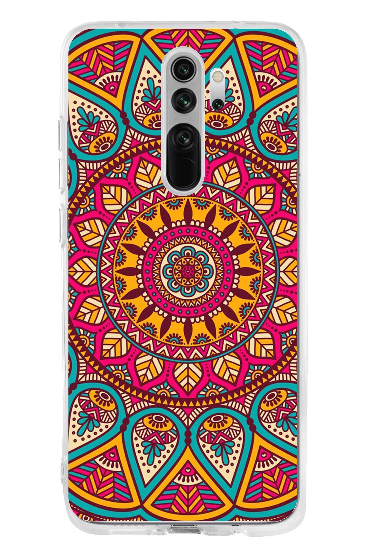 TechTree Redmi Note 8 Pro Uyumlu Mandala Şeffaf Silikon Kılıf
