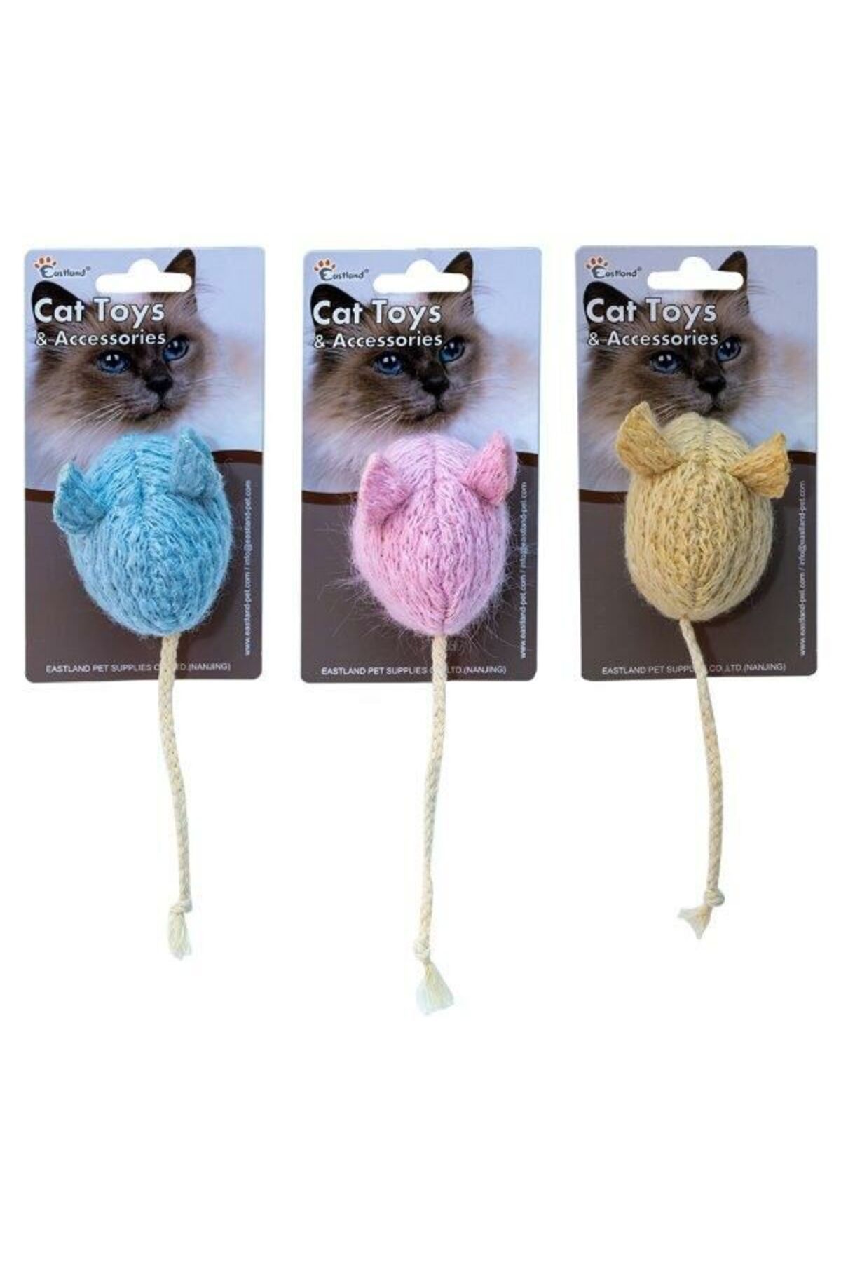 Orqinel Eastland Fare Şekilli İpli Peluş Kedi Oyuncağı