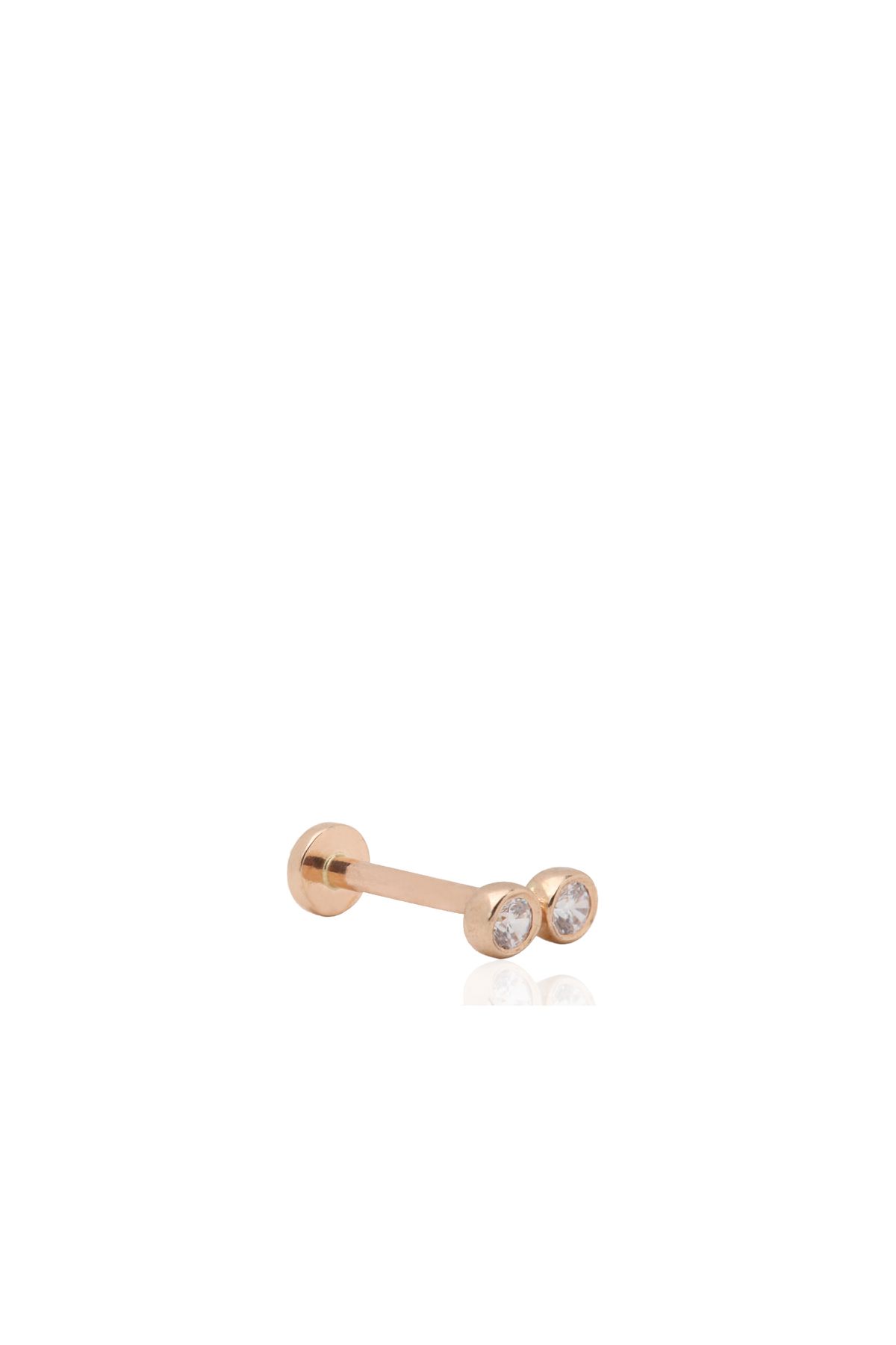 Değerli Kuyumculuk İki Taşlı Piercing