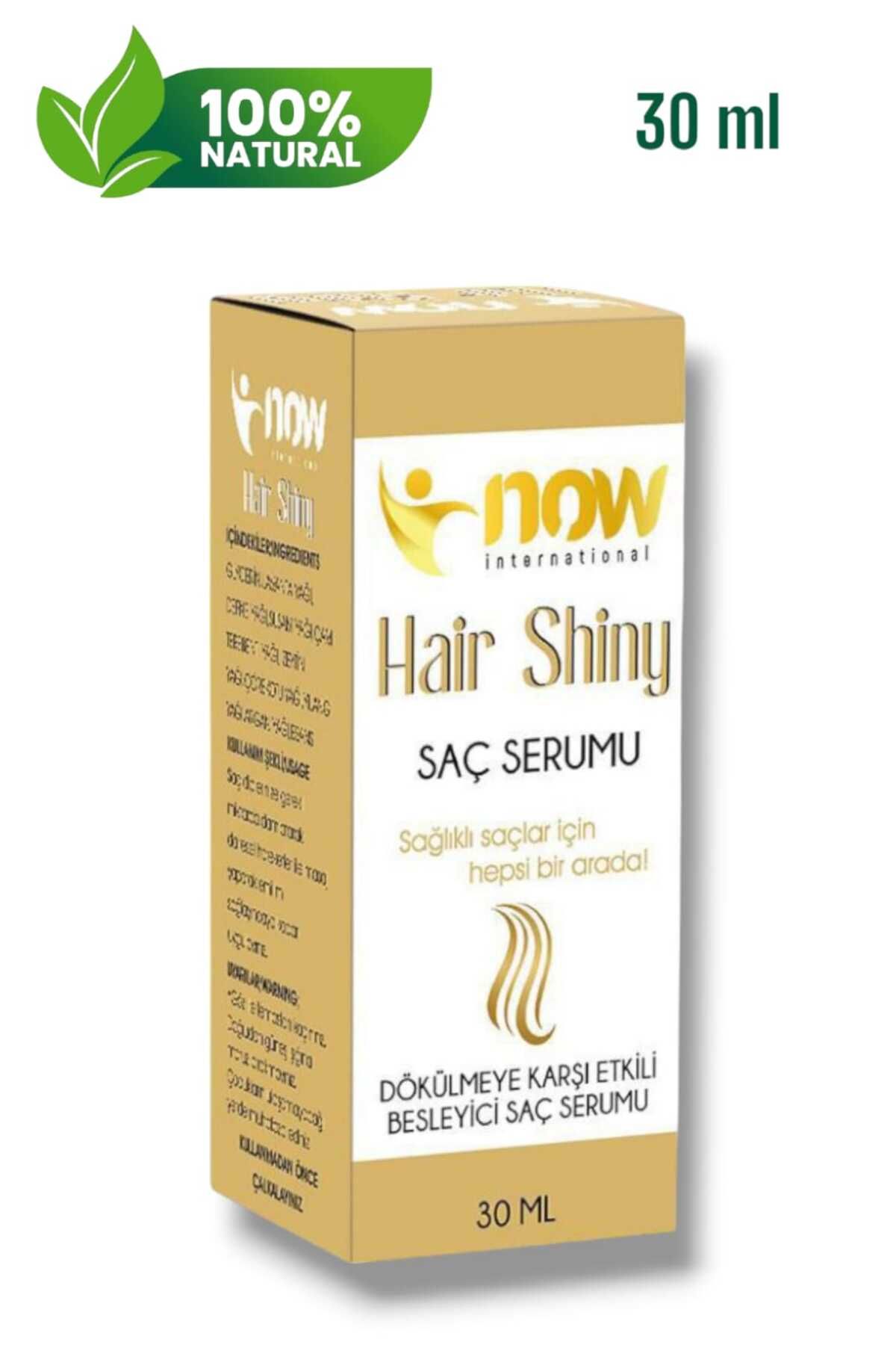 Now International Hair Shiny Saç Güçlendirici ve Dökülme Karşıtı Serum – Parlak ve Gür Saçlar İçin, 50 ml