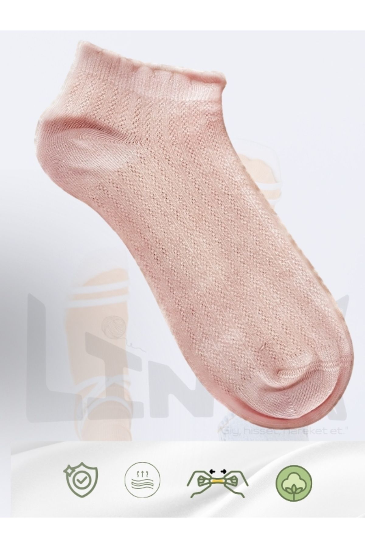 LİNTX KADIN PEMBE ÇORAP