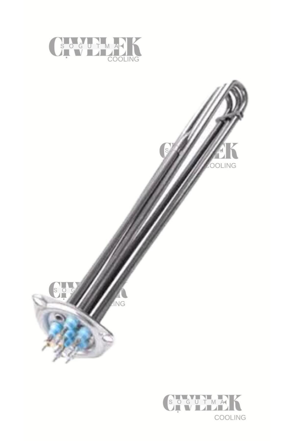 civelek soğutma Endüstriyel Bulaşık Makinesi Rezistansı 9000w 220-380 V (Üçgen Flanş)