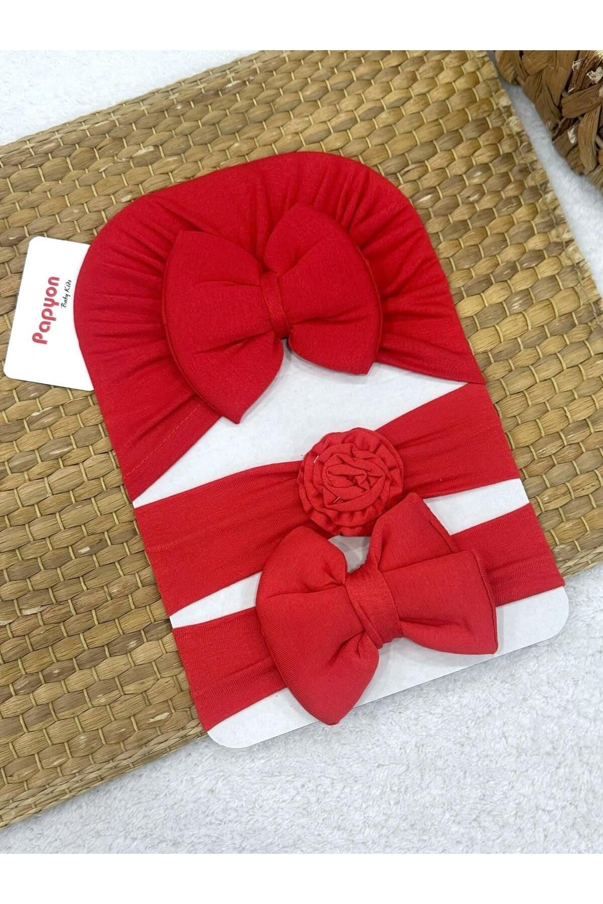 Papyon Baby Kids Bone Saç Bandı Kız Bebek 3lü Set