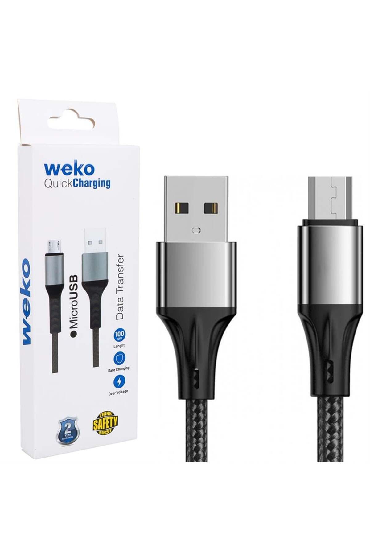WEKO WK-22023 USB To Micro USB Örgülü Lacivert Telefon Şarj Kablosu