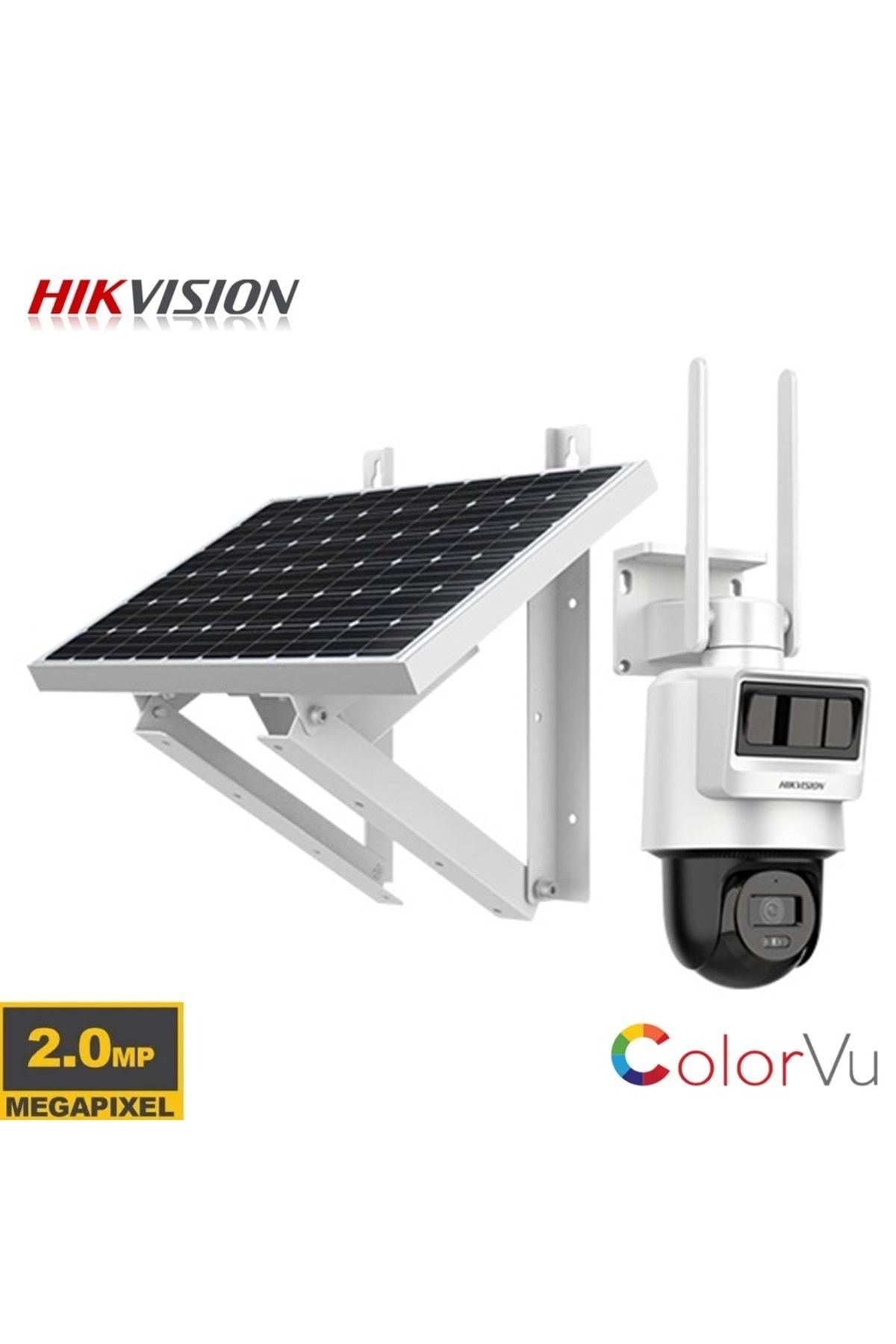 Hikvision HİKVİSİON DS-2DE2C200IWG-K/4G/C05S10 2.8MM 2MP Pro Solar PT Kamera Sistemi