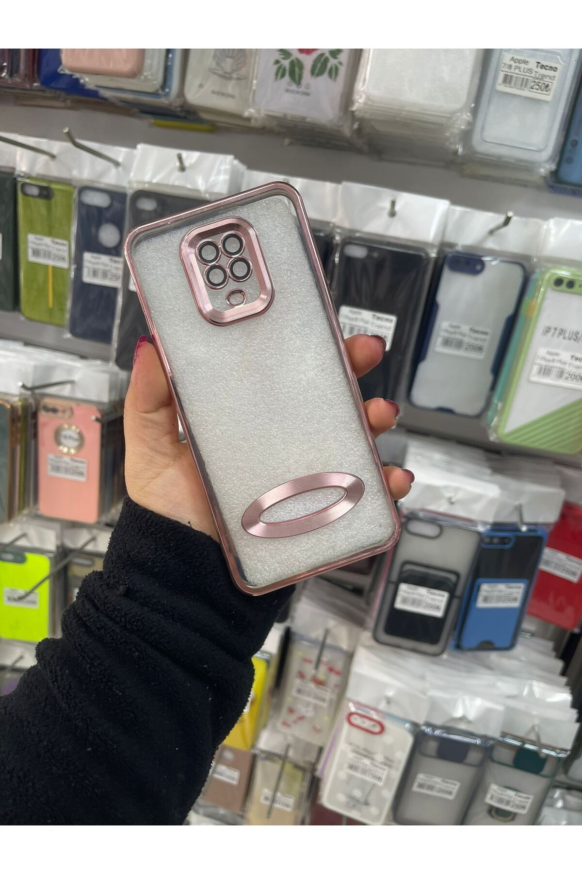 TECNOTREND Redmi Note 9 Pro/Note 9s Uyumlu Kılıf Kamera Korumalı Logo Gösteren Omega Kapak