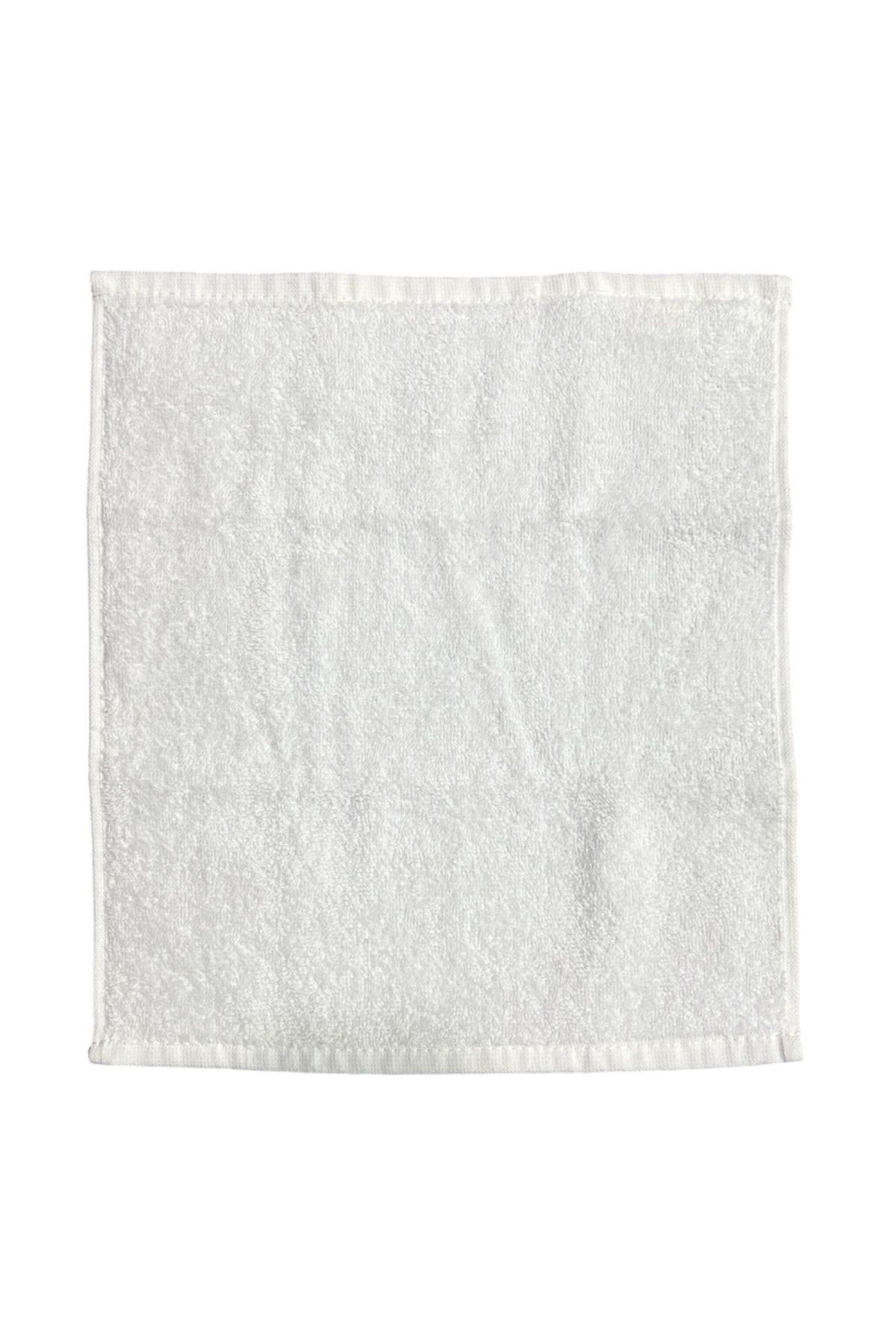 Only White Home Pamukkale Havlu,5'li, 100% Pamuk, Beyaz, Traş Havlusu, Yüksek Emici, Lüks, Otel, 30x30 Cm, 40 gr.