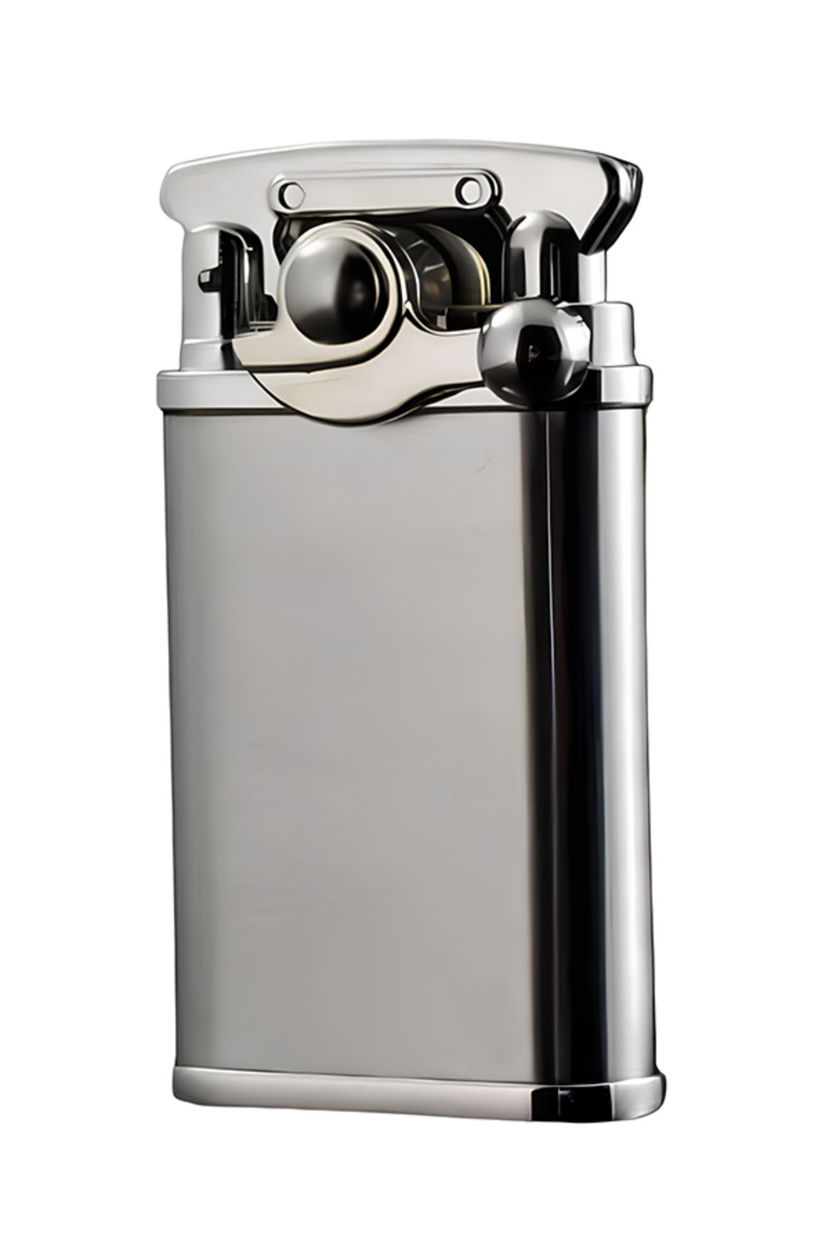 Jobon Tek Torch Pürmüz Fırçalı Gümüş Metal Puro Çakmağı