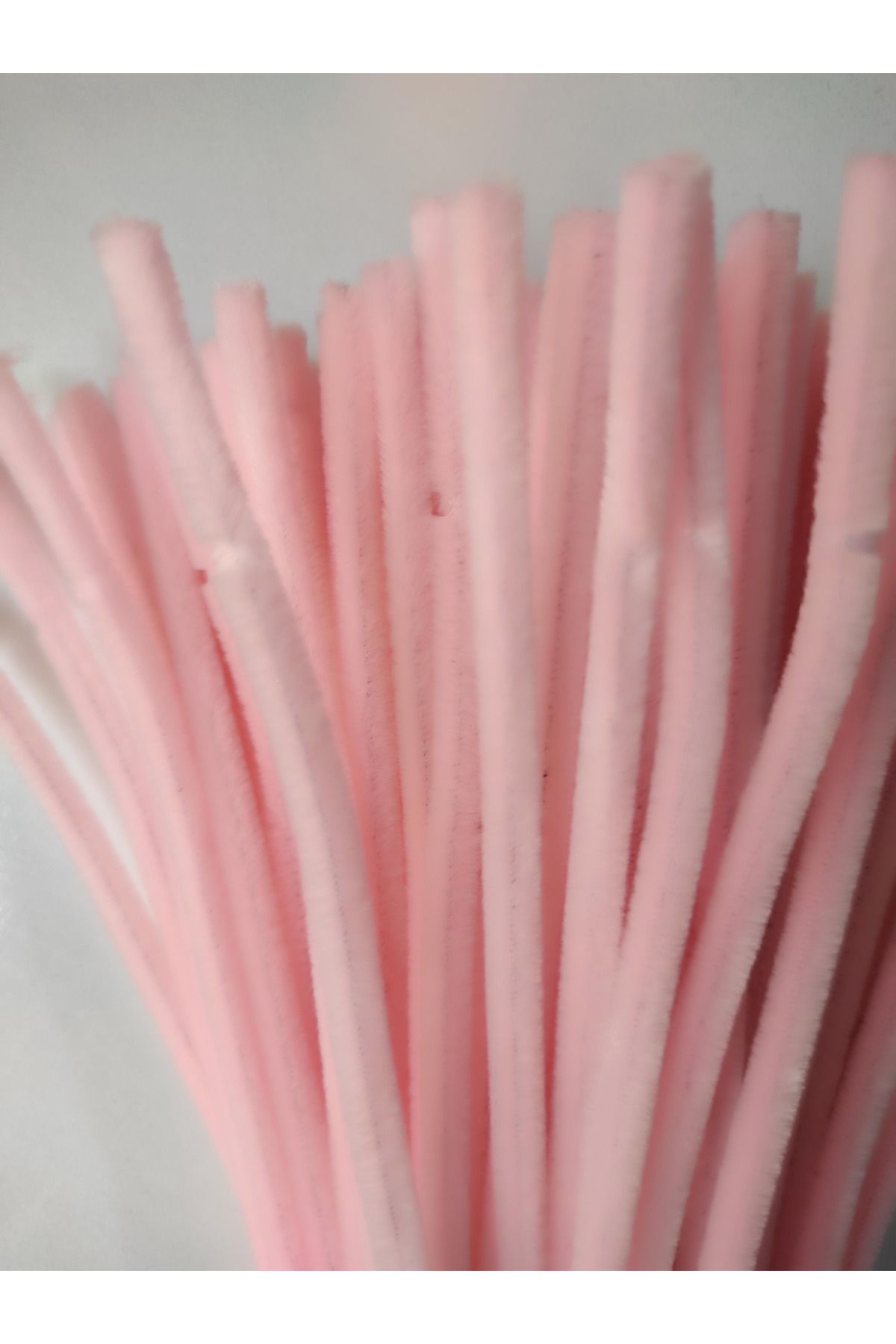 Butik .25'li Açık Pembe Renkli Şönil, Eğitici Şönil Seti, Tüylü Tel, 30 Cm 6mmv