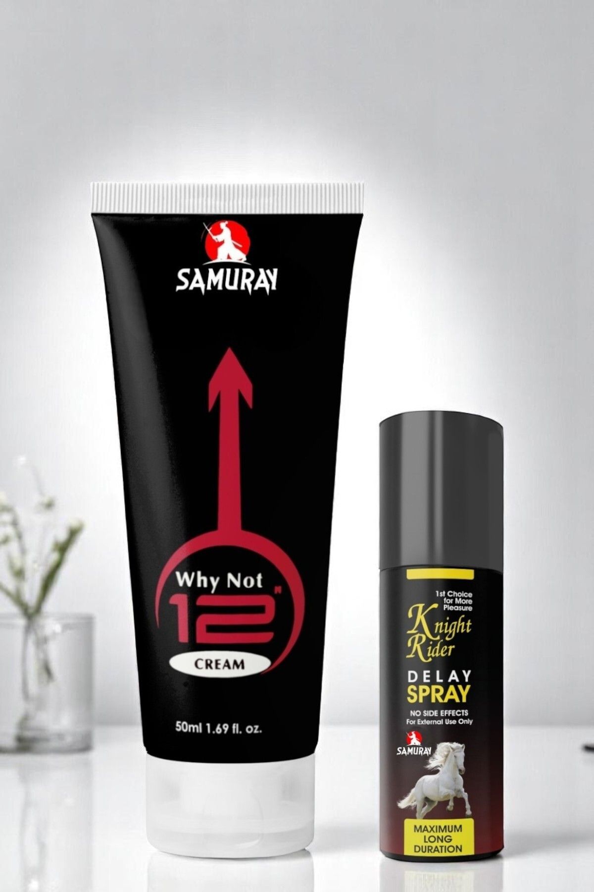 SAMURAY Büyütücülü Krem ve 30 ml Geciktirmeye Yardımcı Sprey