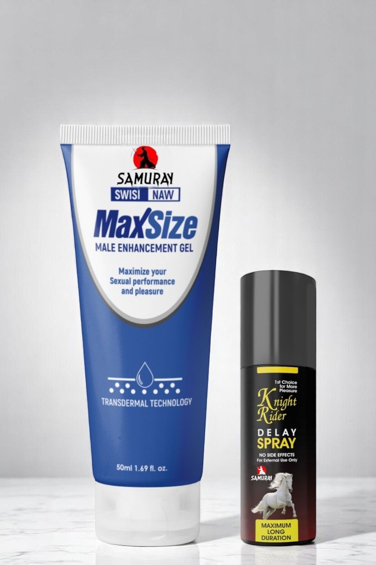 SAMURAY Büyütücülü Krem ve 30 ml Geciktirmeye Yardımcı Sprey ile Uzun Süreli