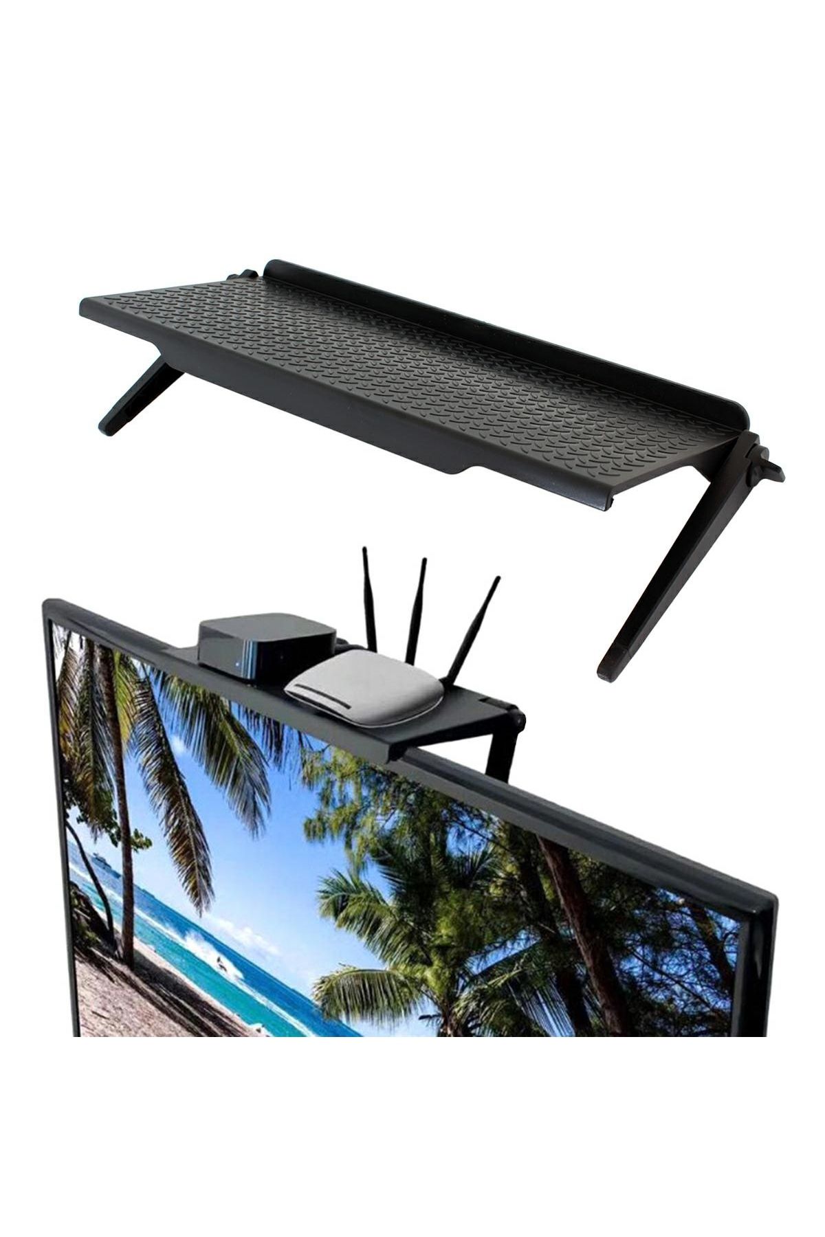 Evelise Suport Pliabil Pentru Tv Sau Monitoare Lcd, Maxim 4 Kg, Negru, 30 X 11 X 3 Cm - One Size