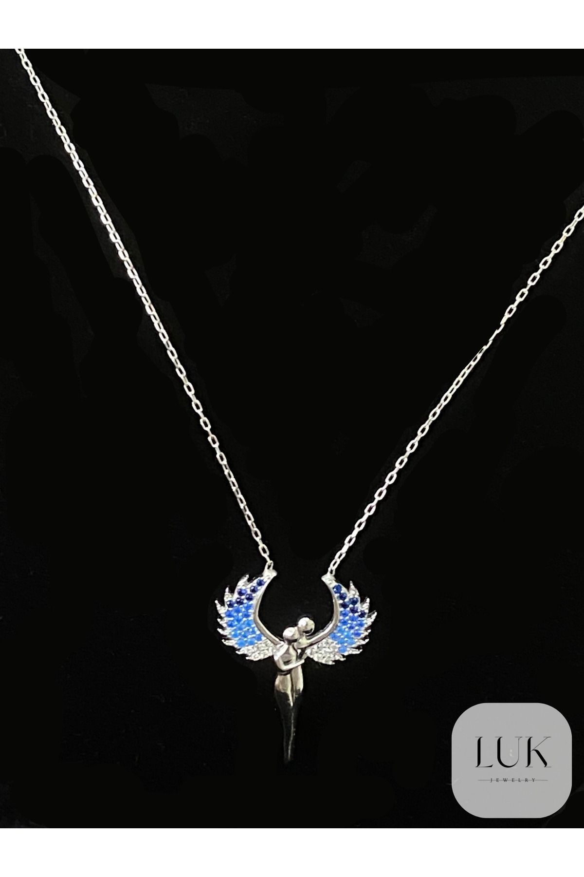 LUK JEWELRY 925 AYAR GÜMÜŞ SEVGİ MELEĞİ KOLYE