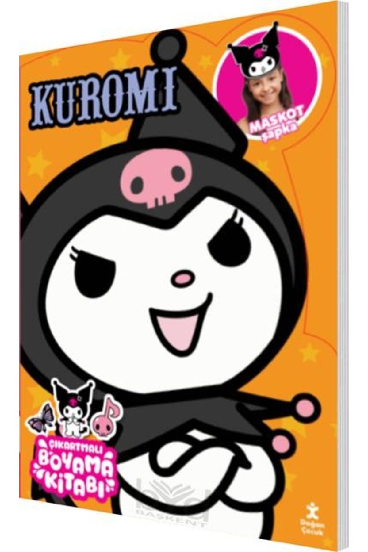 Ankara Kitap Merkezi Kuromi Çıkartmalı Boyama Kitabı Maskot Şapka Doğan Çocuk