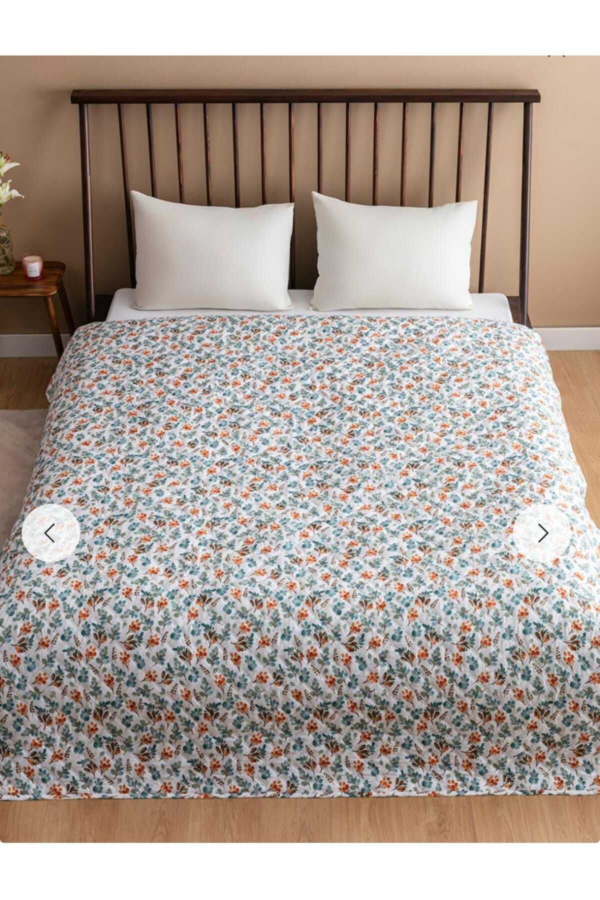 LC Waikiki-Lcw Home Mixed Flower Patterned Double Bedspread 200X220 cm 2