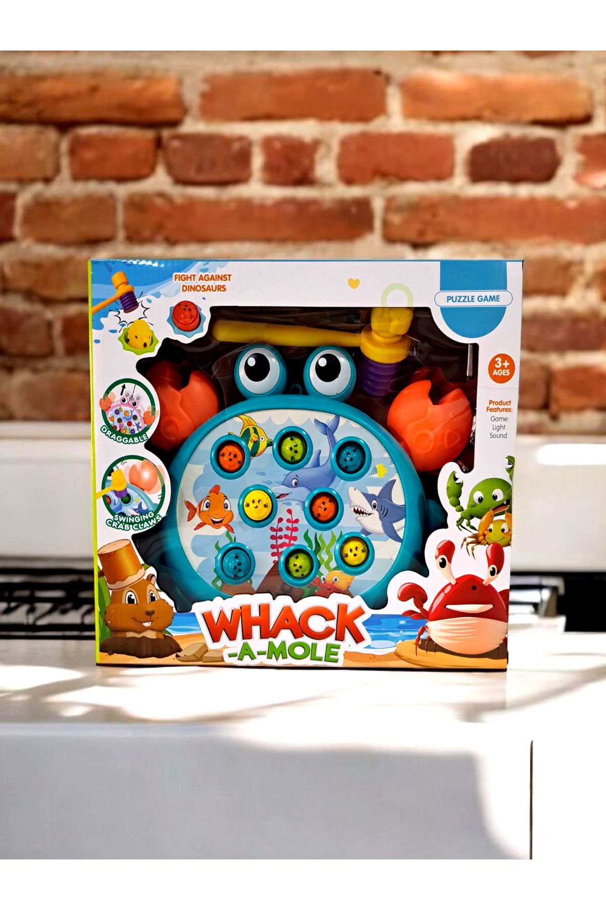 ALYTOYS Oyuncak Tokmaklı Oyuncak Pilli 30X25cm Sesli Hareketli oyun döner çıkan kafaya çekiçle vur