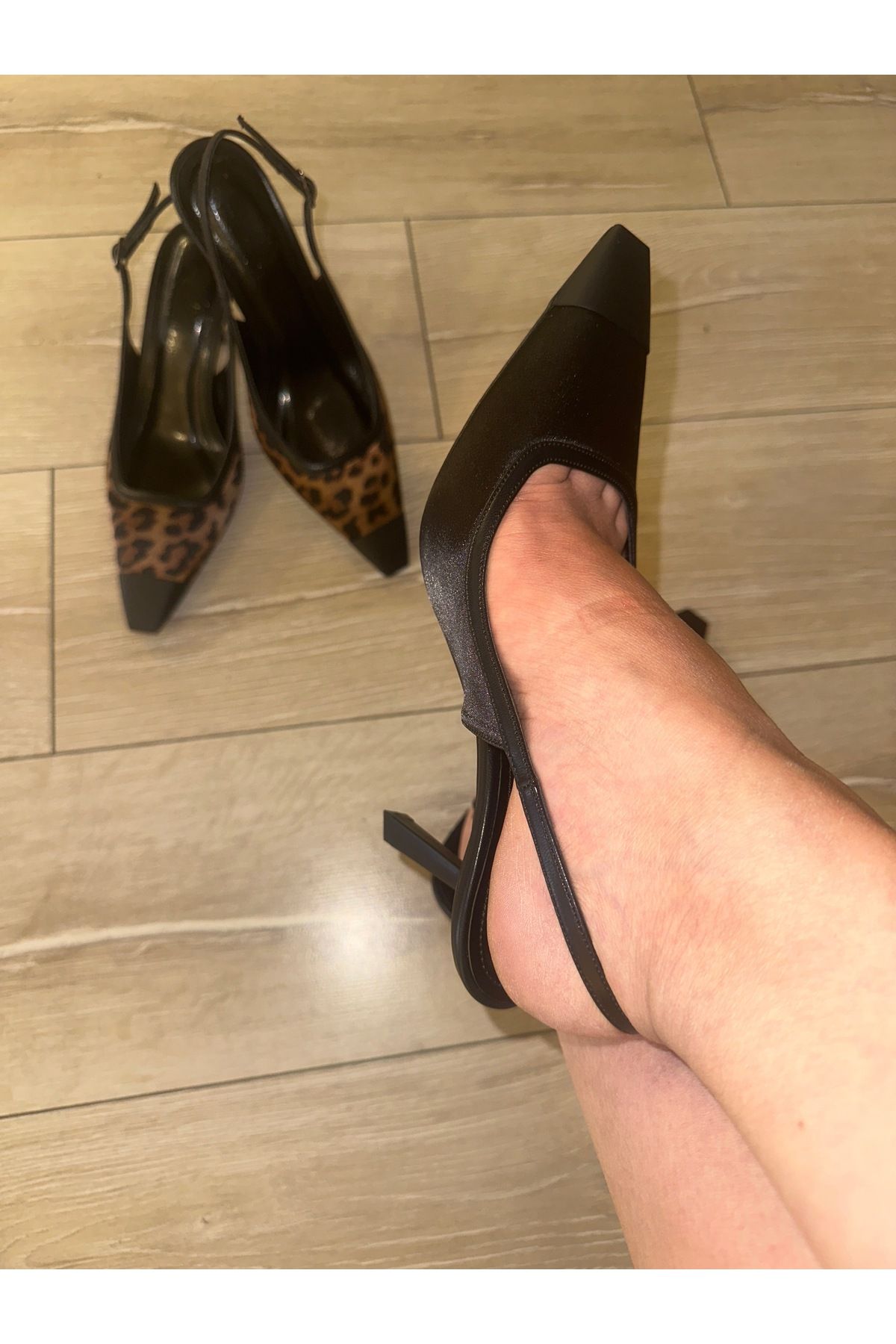 purple shoes Arkası açık,saten,alçak topuklus stiletto