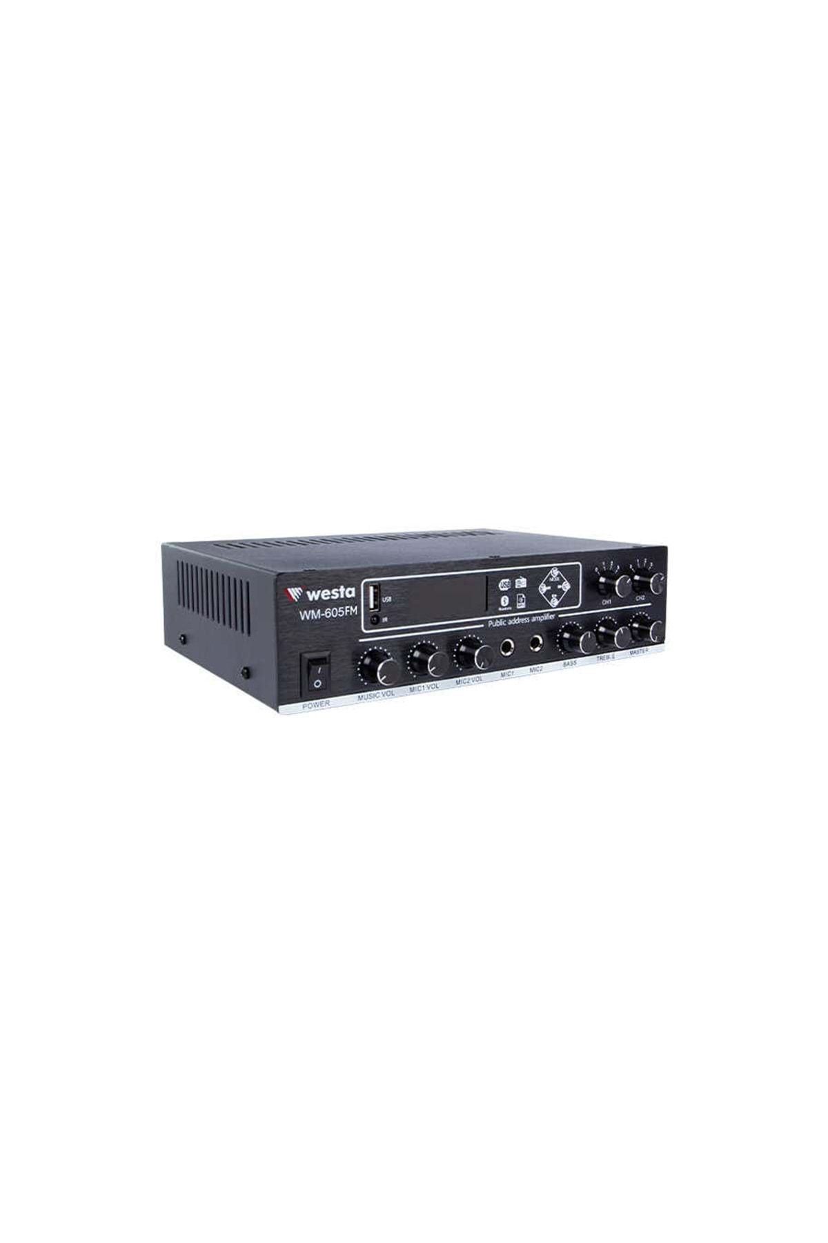 Westa WM-605FM 2 Bölgeli Mixing Amplifier 100Watt/100Volt