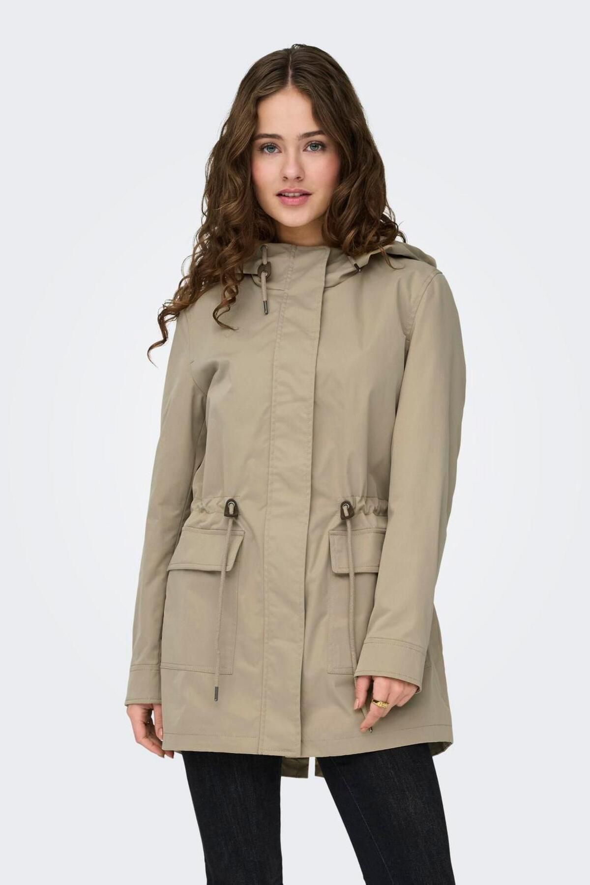ONLY 15312869 Onllouıse Parka Cc Lıfe Otw Kadın Trenchcoat