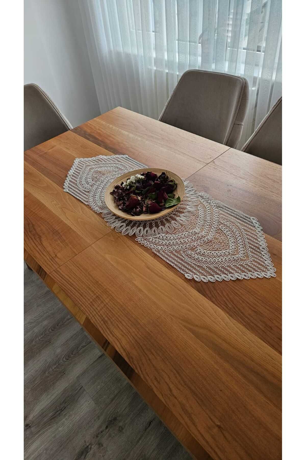ZESA HOME Tül Güpürlü Desnli Şık Renk Renk Runner