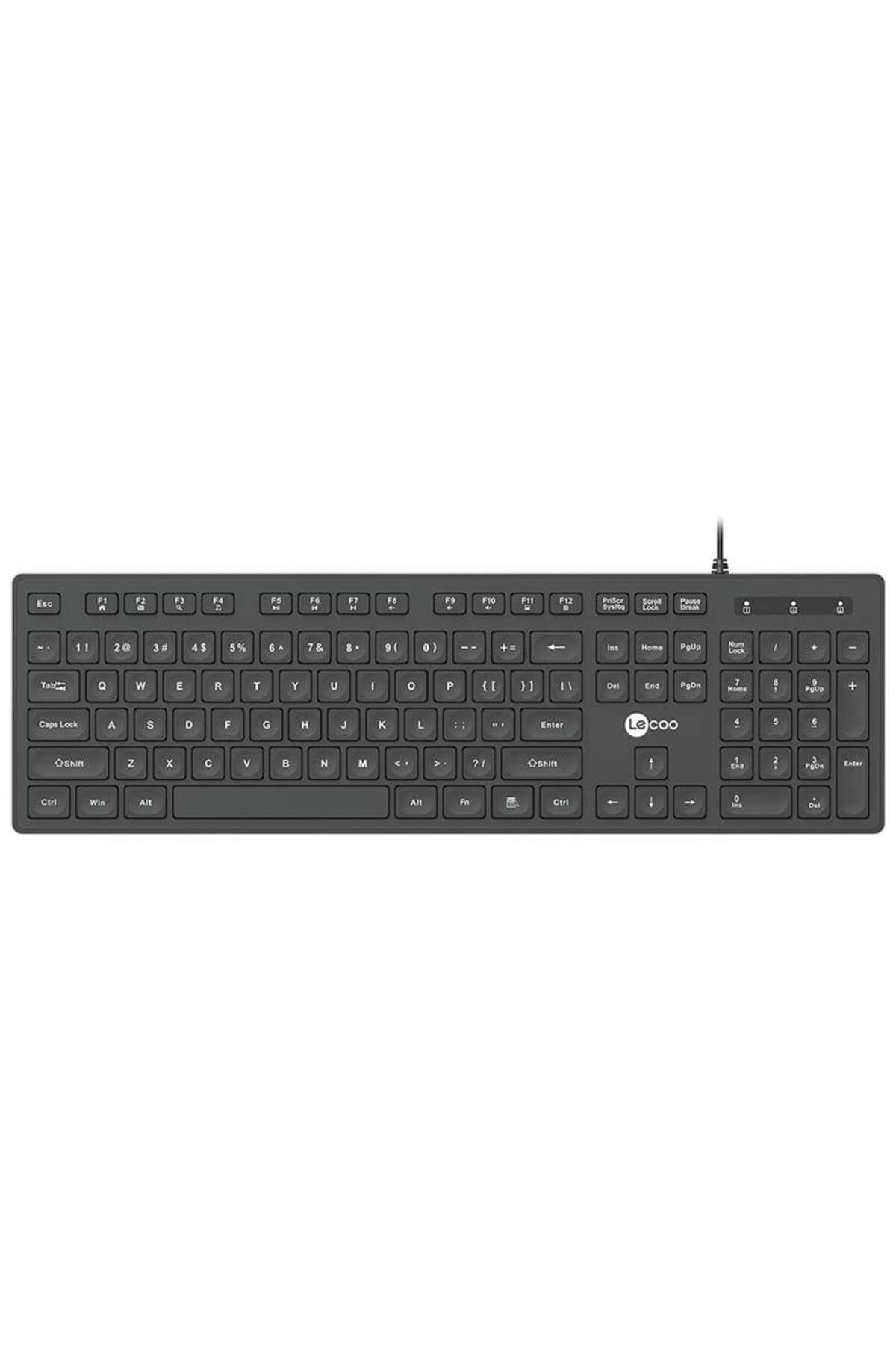 Lecoo KB102 USB Kablolu Q Klavye Siyah