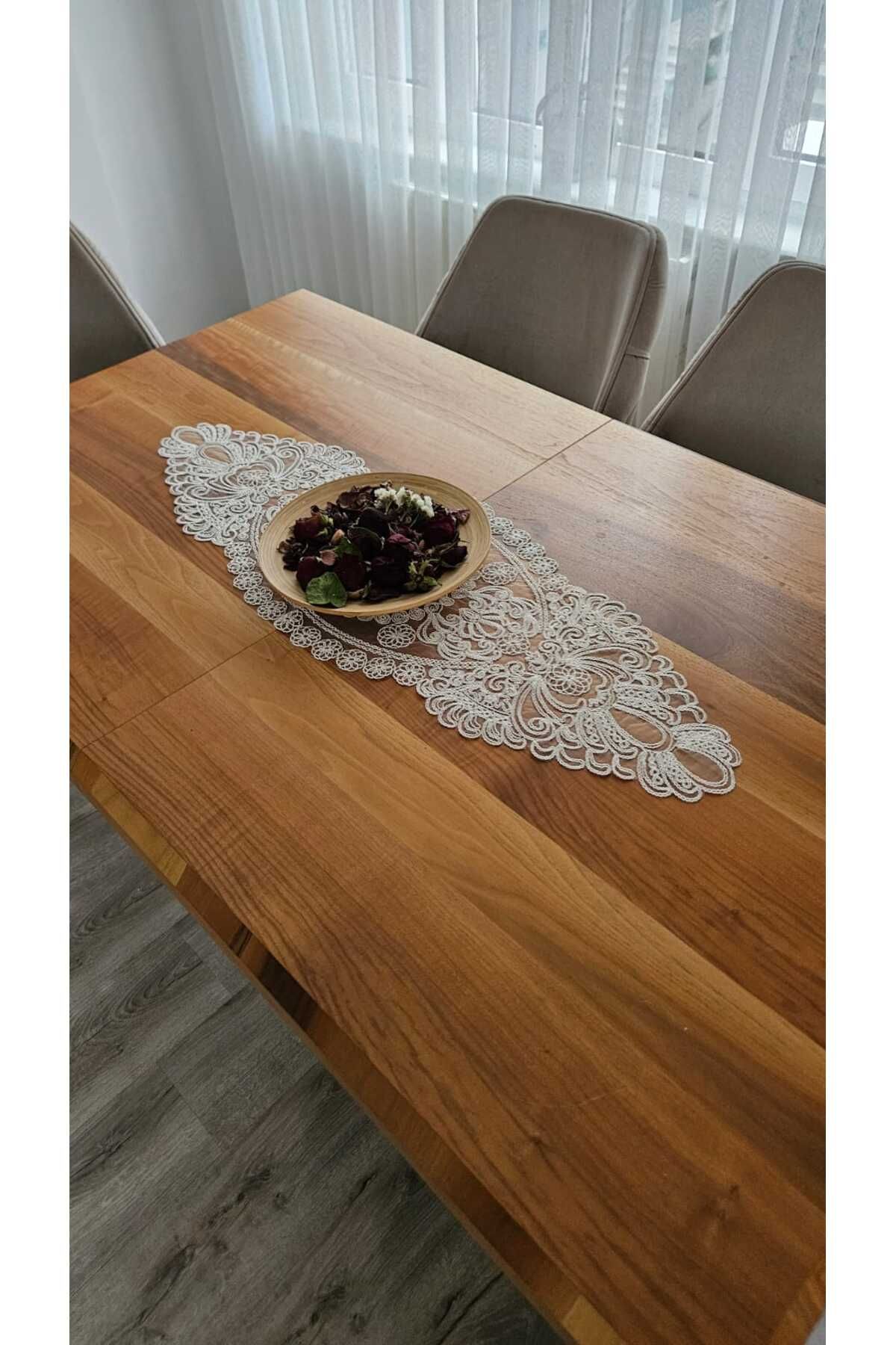 ZESA HOME Tül Güpürlü Desnli Şık Renk Renk Runner