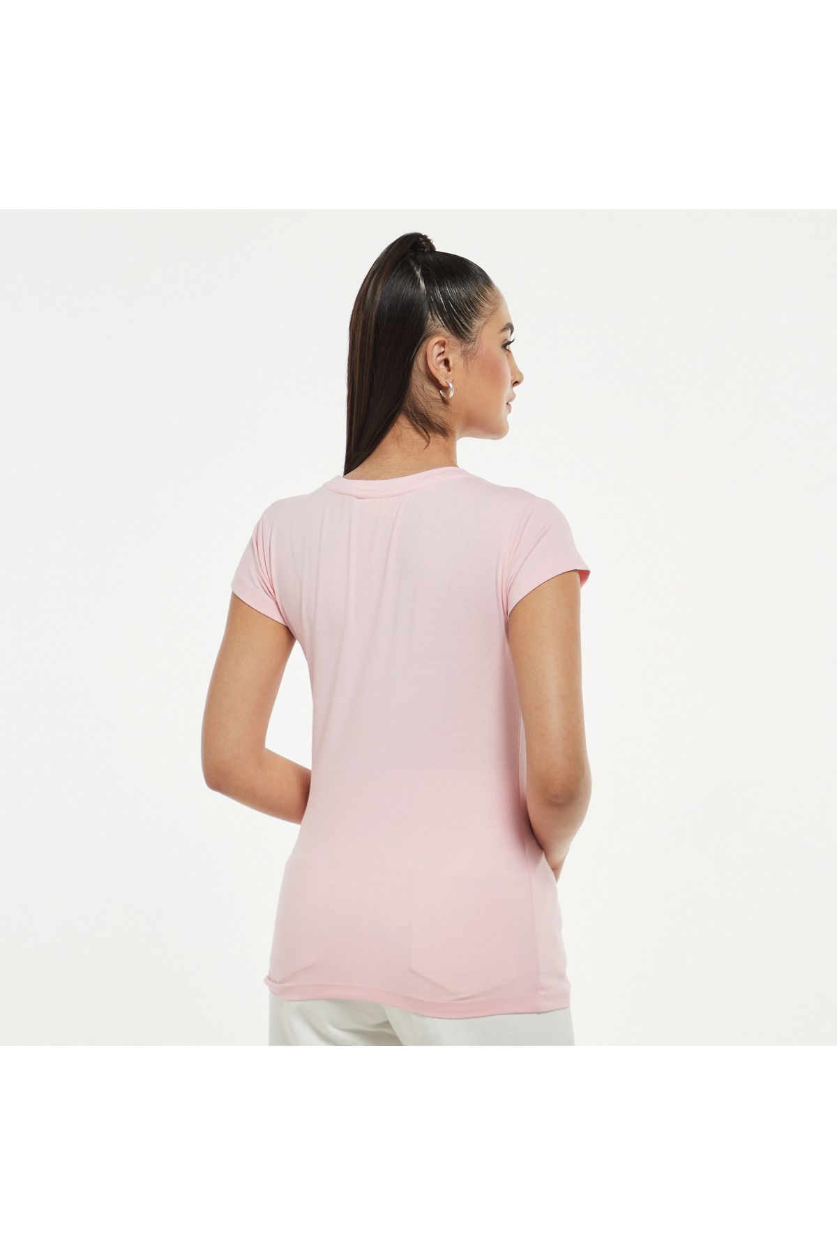 SP Characters-Peanuts Graphic Print T-shirt with Round Neck and Cap Sleeves 3