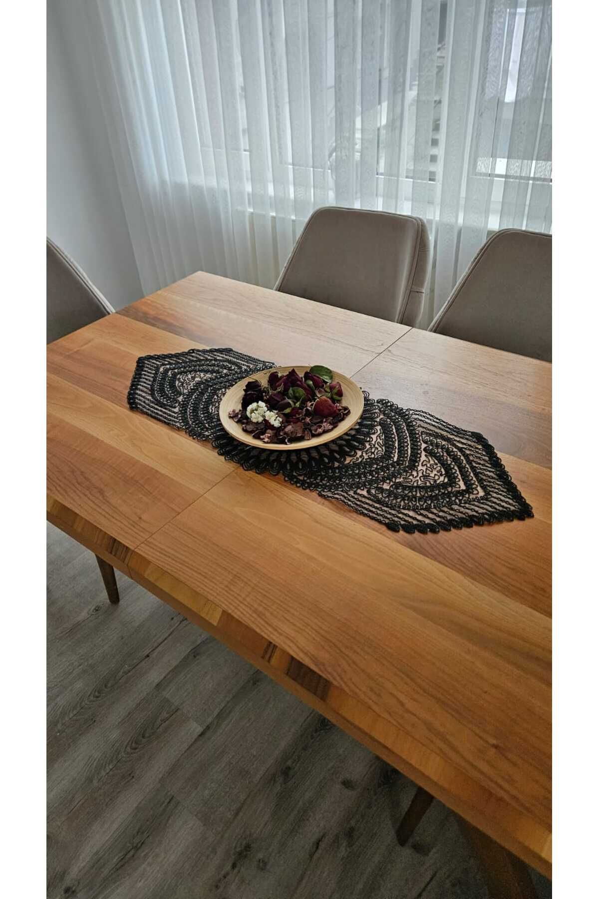 ZESA HOME Tül Güpürlü Desnli Şık Renk Renk Runner