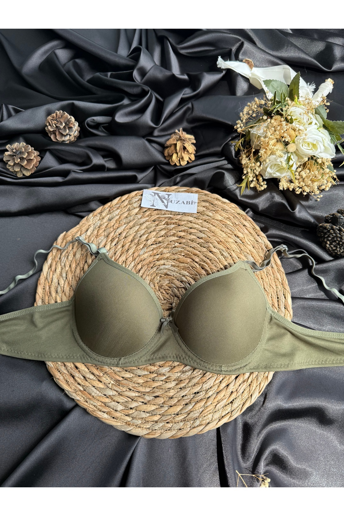 Nina Khaki Underwired Padded Bra