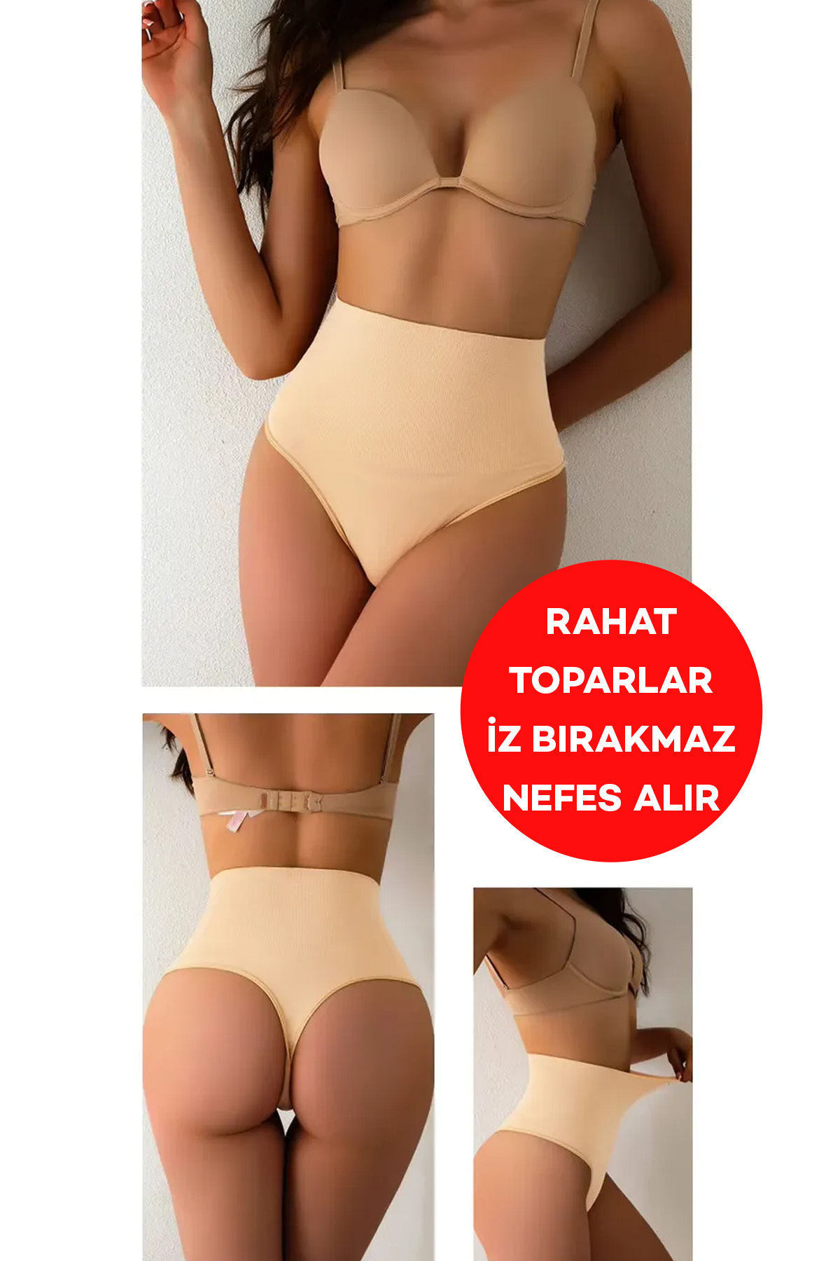 ALEXANDER HUD Kadın Yüksek Bel Karın Göbek İnceltici Şekillendirici Toparlayıcı Sıkılaştırıcı String Külot Korse