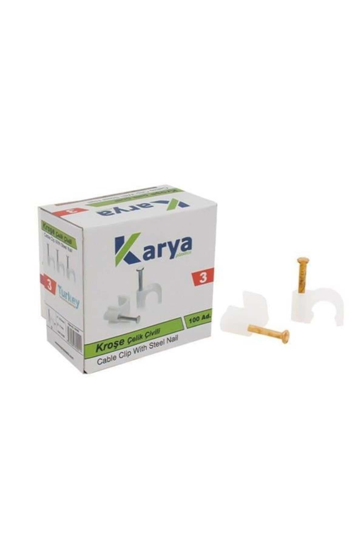 Powermaster Karya Kroşe 3 Numara Çelik Çivili 100'lü Paket