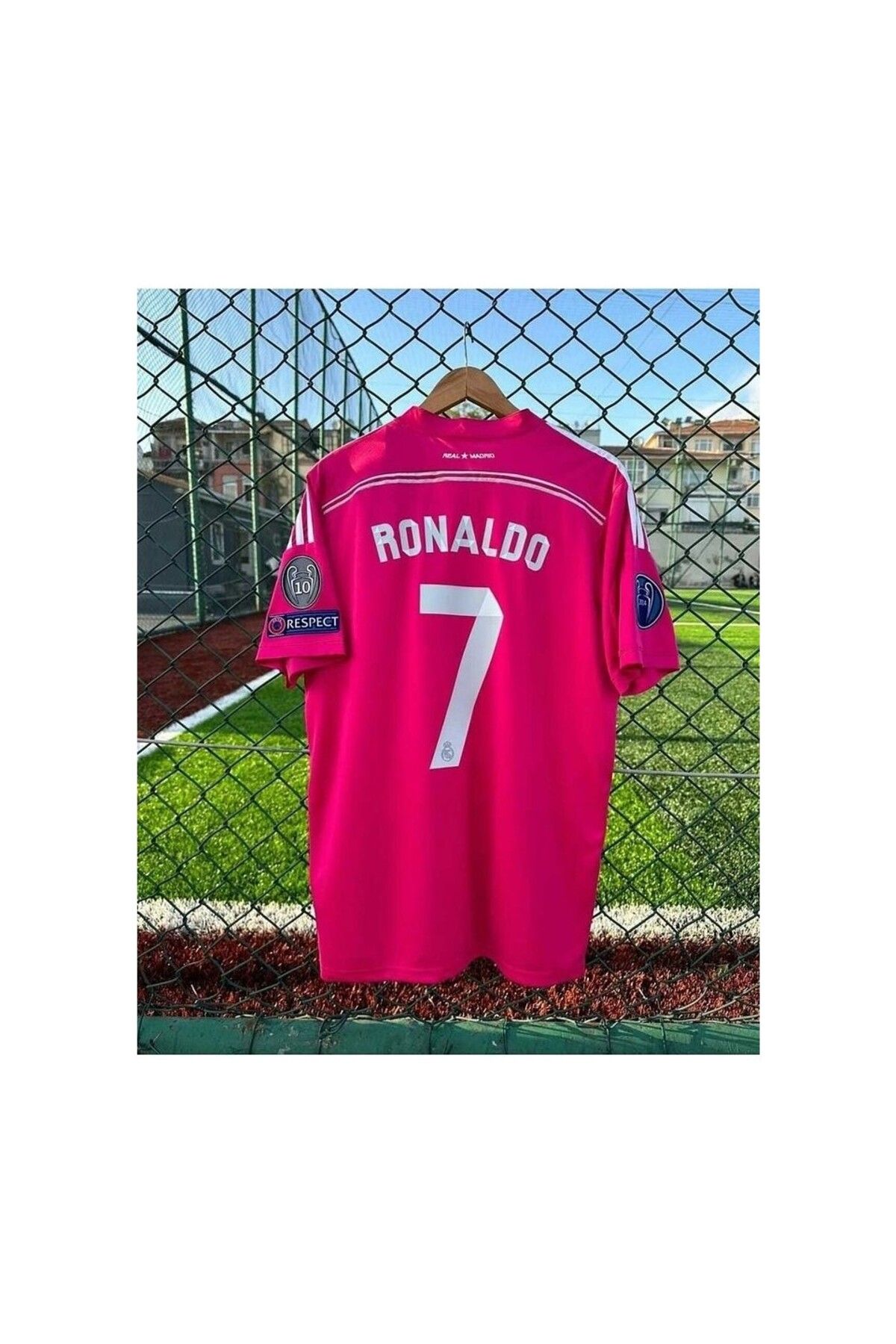 kombinezyum #7 Cristiano Ronaldo Real Madrid 2014 Sezonu Cristiano Ronaldo Deplasman Forması PEMBE