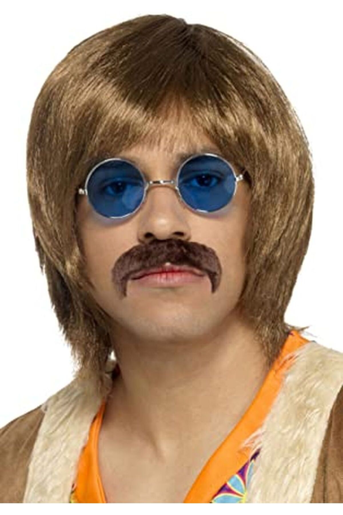 Epilons Yuvarlak Cam John Lennon Tarzı Gümüş Çerçeveli Mavi Gözlük