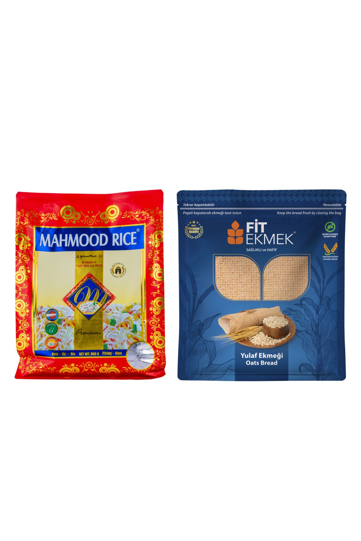 Mahmood Rıce 1121 Basmati Pirinç 900 gr ve fit Yulafli Lavaş Ekmeği 300gr