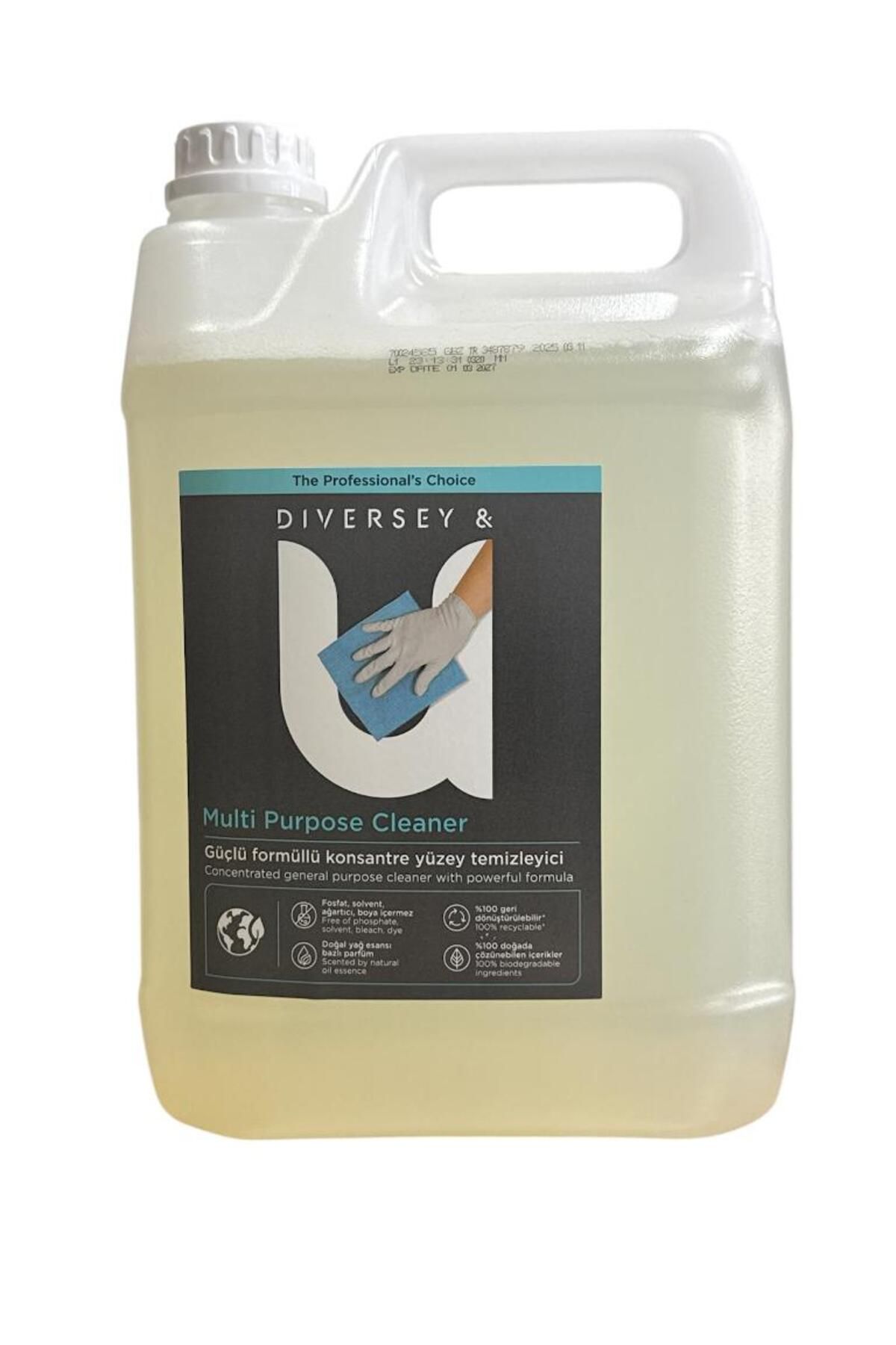 Diversey Güçlü Formüllü Konsantre Yüzey Temizleyicisi 20 Litre / Multi Purpose Cleaner