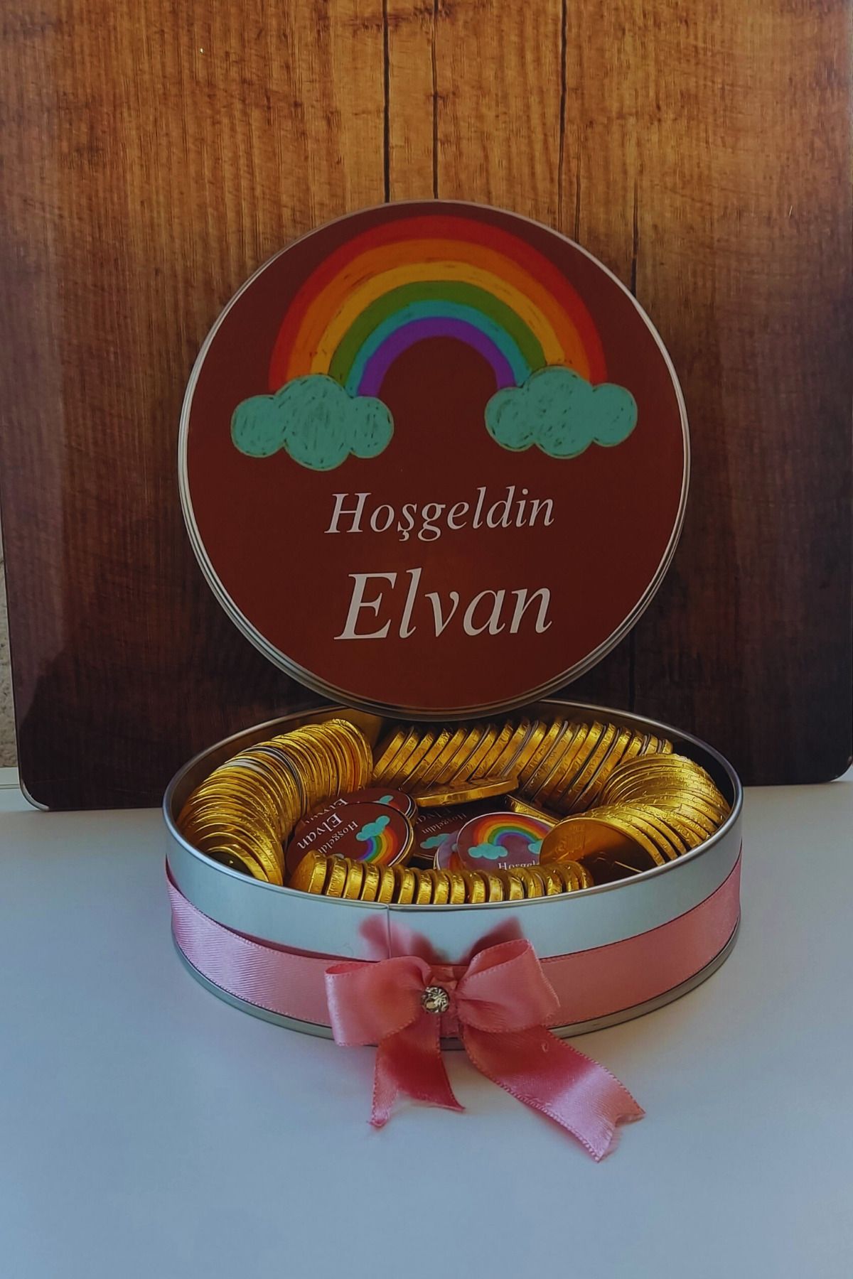 afyoresel 100 Adet Gökkuşağı Temalı Sütlü Konfiseri Çikolata