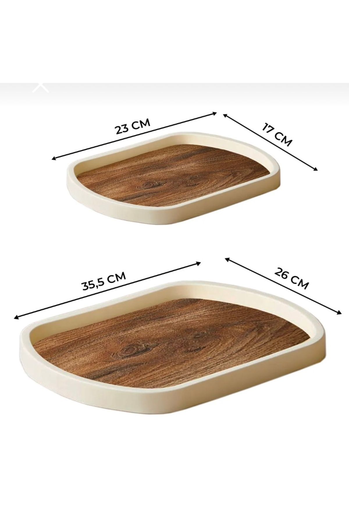 DİBA AVM 2 Lİ LÜX ŞIK SUNUM TEPSİSİ SUNUMLUK EBAT 35X26---23X17 CM SUNUM TEPSİ 2 Lİ ŞIK SUNUM TEPSİSİ