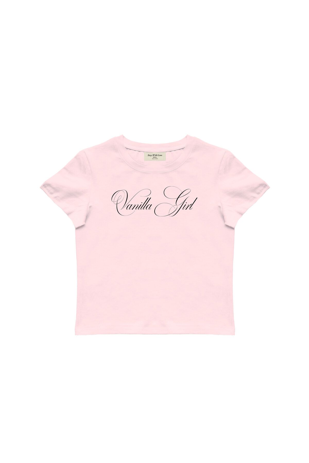 lethestudios Vanilla Girl Baskılı Baby Tee Crop Top