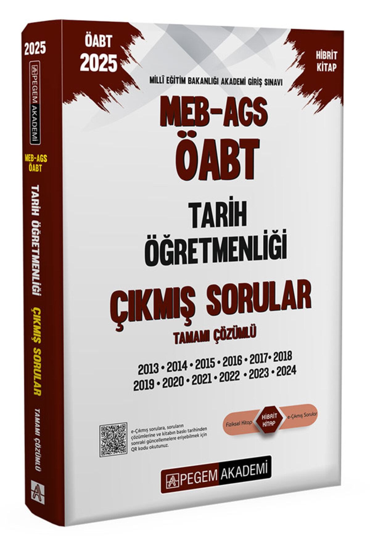 Pegem Akademi Yayıncılık 2025 MEB AGS ÖABT Tarih Öğretmenliği Tamamı Çözümü Çıkmış Sorular Pegem Yayınları