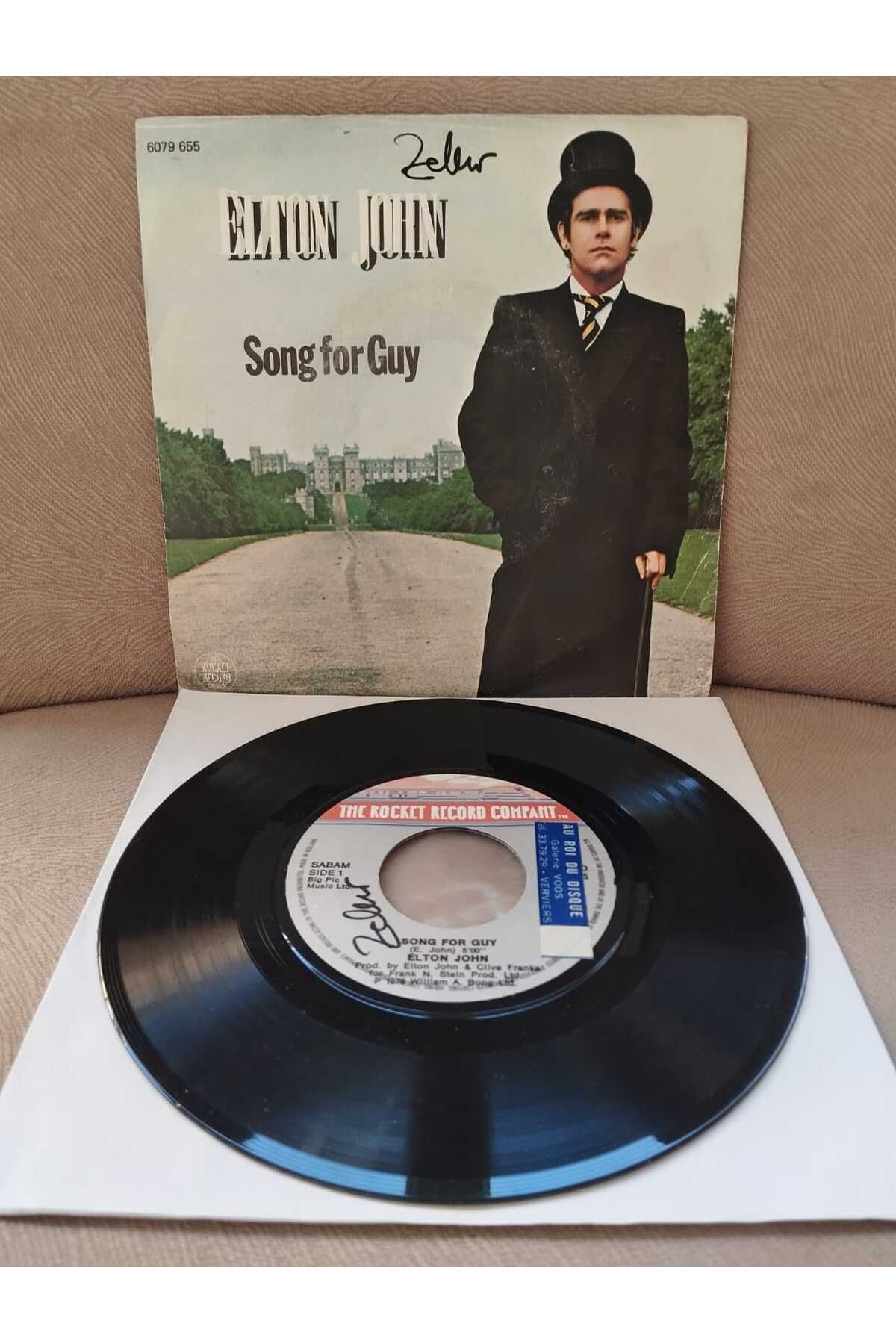 Plakperest Elton John – Song For Guy - Lovesick -1978 HOLLANDA BASIM 45 LİK PLAK-2.EL