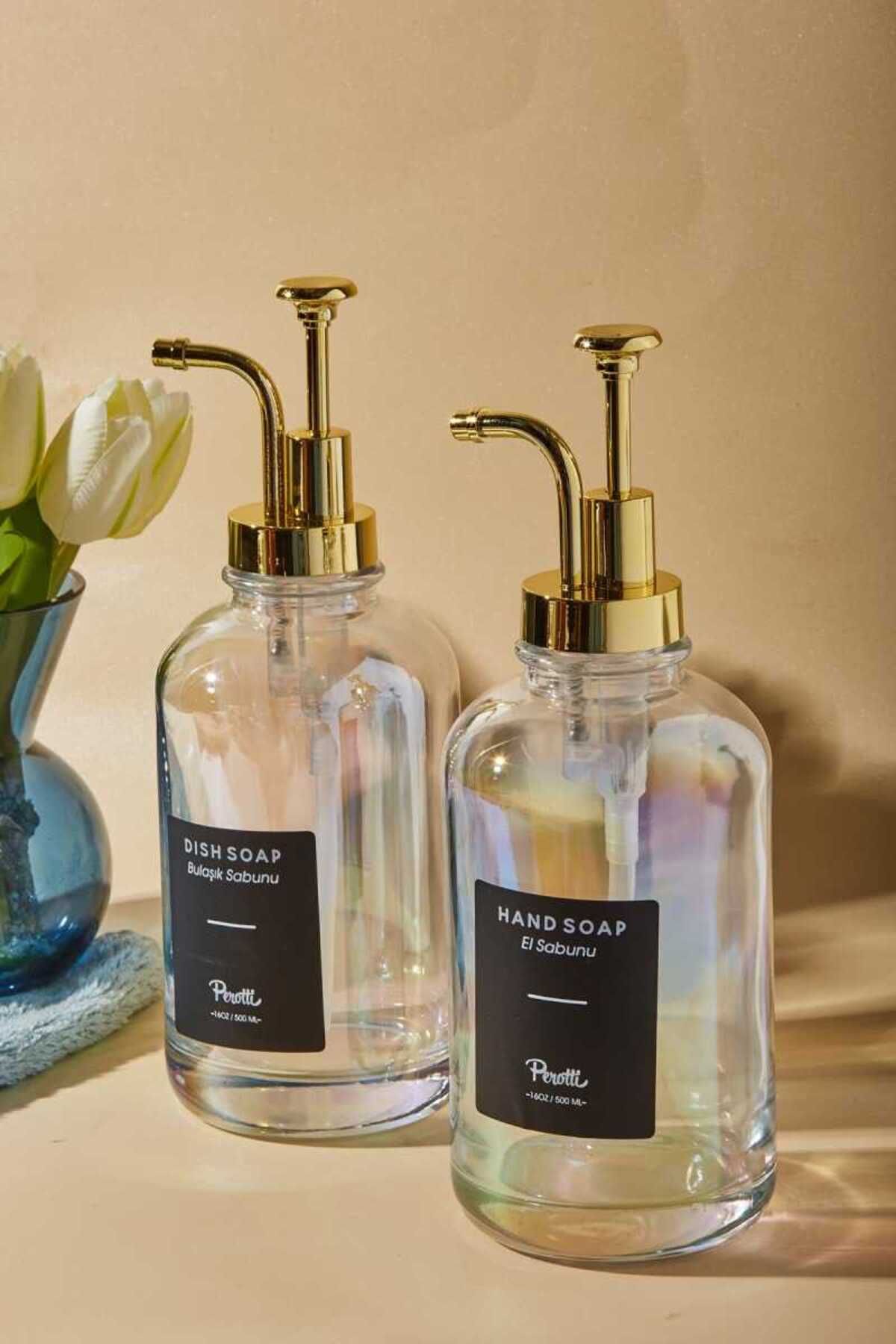 CENGİZ ÇEYİZ Diana 2'li 500 ml Cam Sıvı Sabunluk PER16964