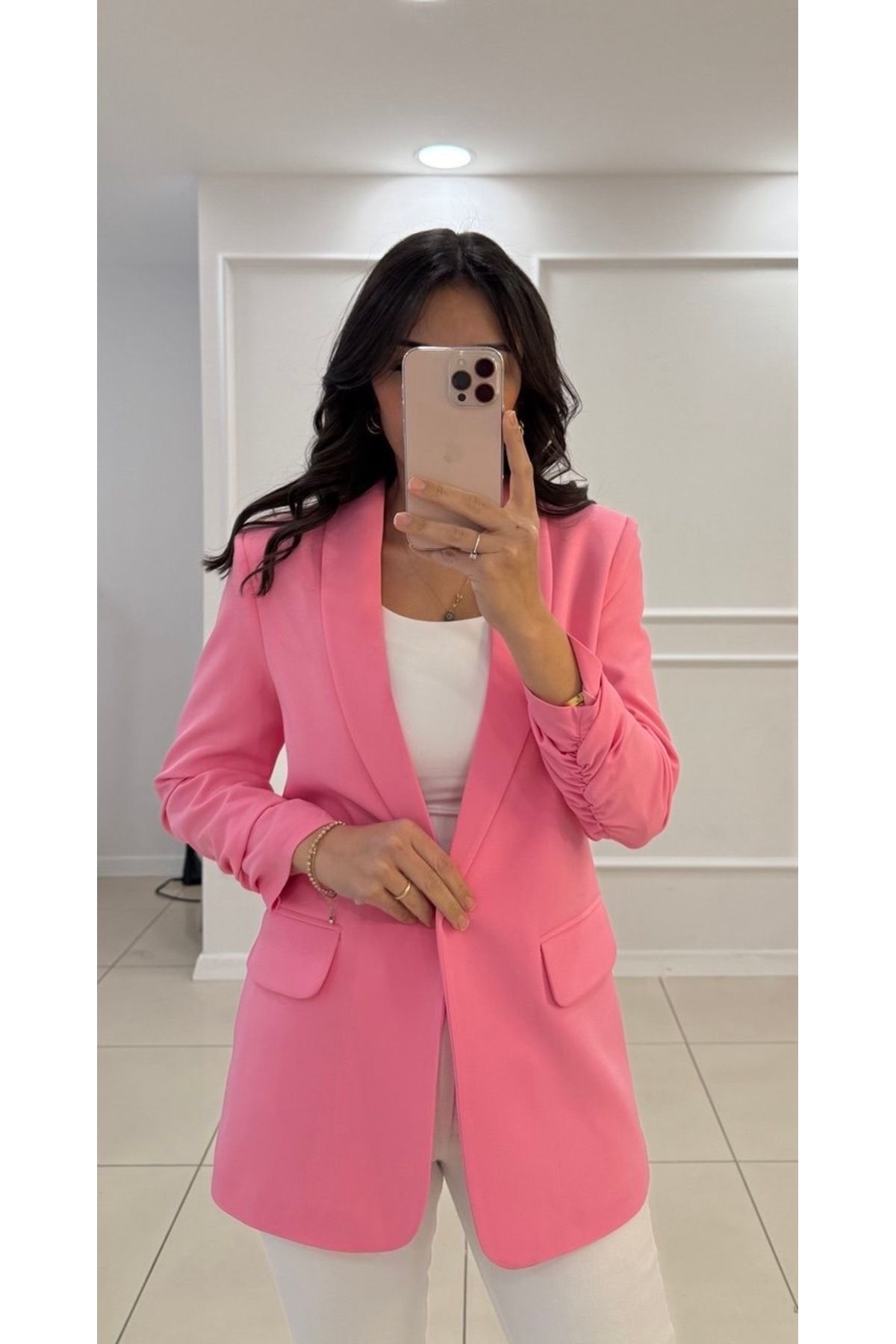 Butik Kolu Büzgülü Ceket
