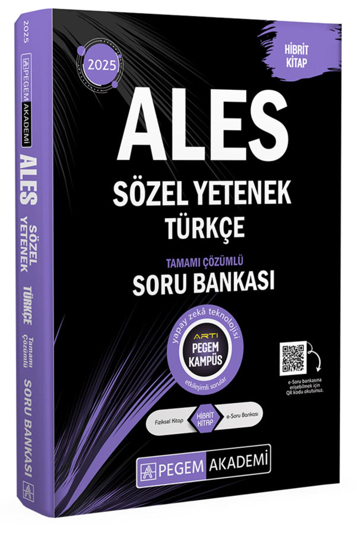 Pegem Akademi Yayıncılık 2025 ALES Türkçe Sözel Yetenek Tamamı Çözümlü Soru Bankası Pegem Yayınları