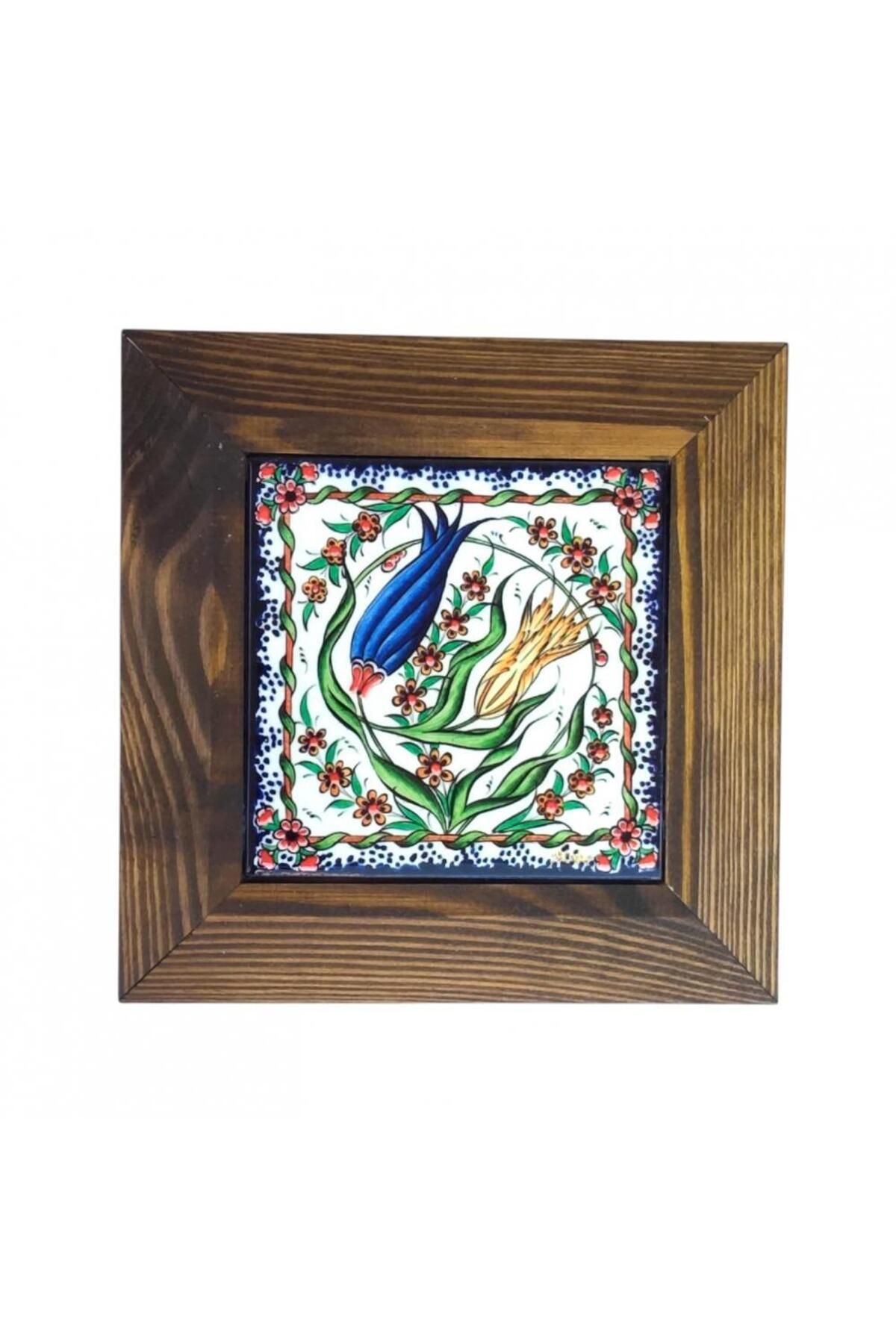 Ovebu Ahşap Çerçeveli Dekoratif Seramik Tablo. SRMK-2024106