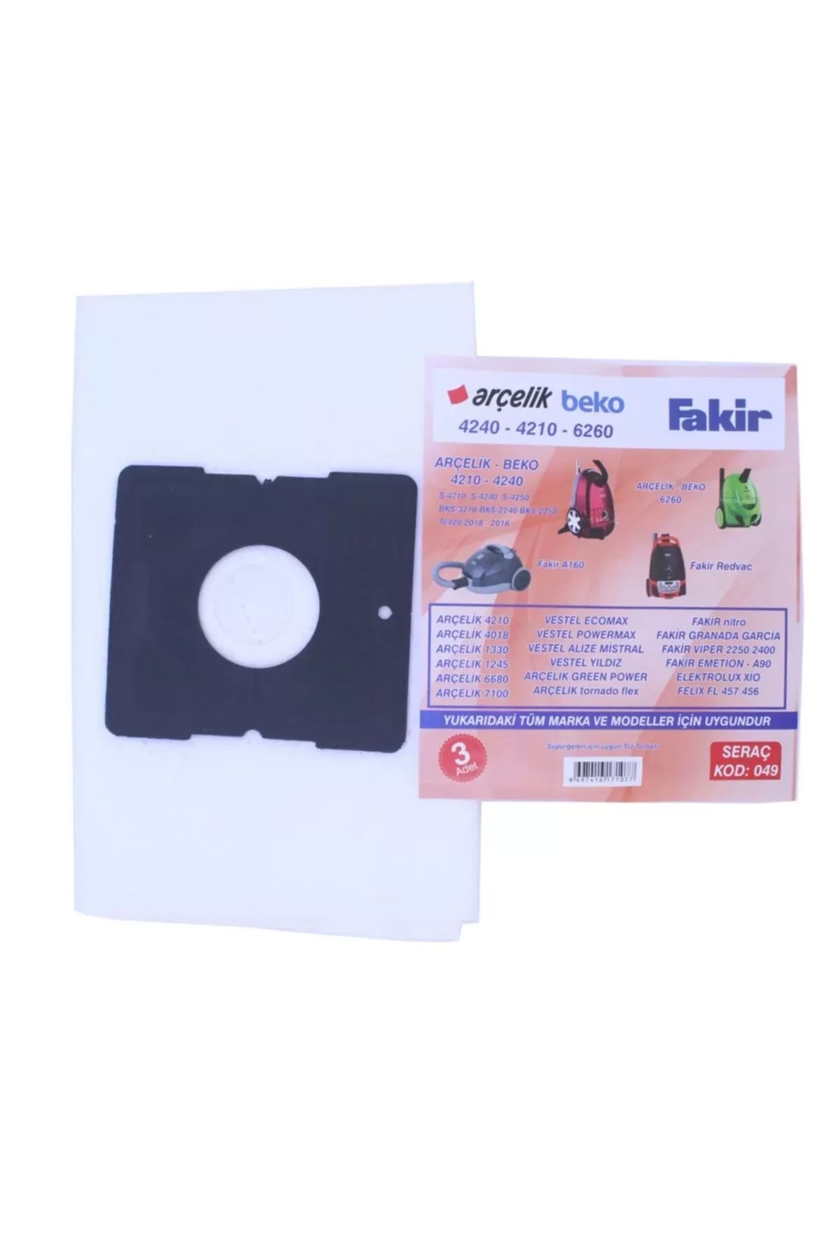 PRATİKOBA Elektrikli Süpürge Torbası 4240-6260 3'lü Royaleks-68790