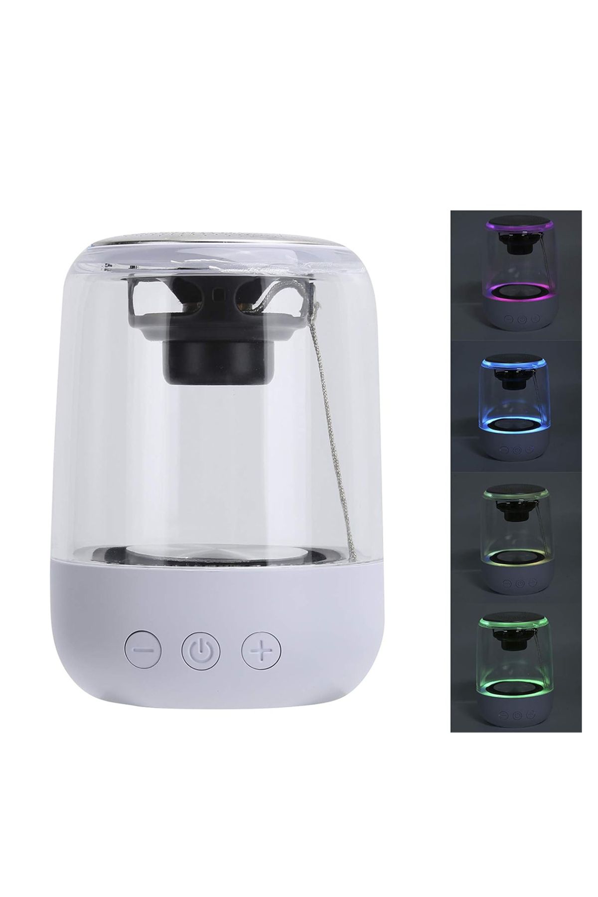 Vemora 600 MAH TAŞINABİLİR RGB MİKROFONLU AUX/TF/BLUETOOTH 3 WATT HOPARLÖR SPEAKER (BEYAZ) (5166)