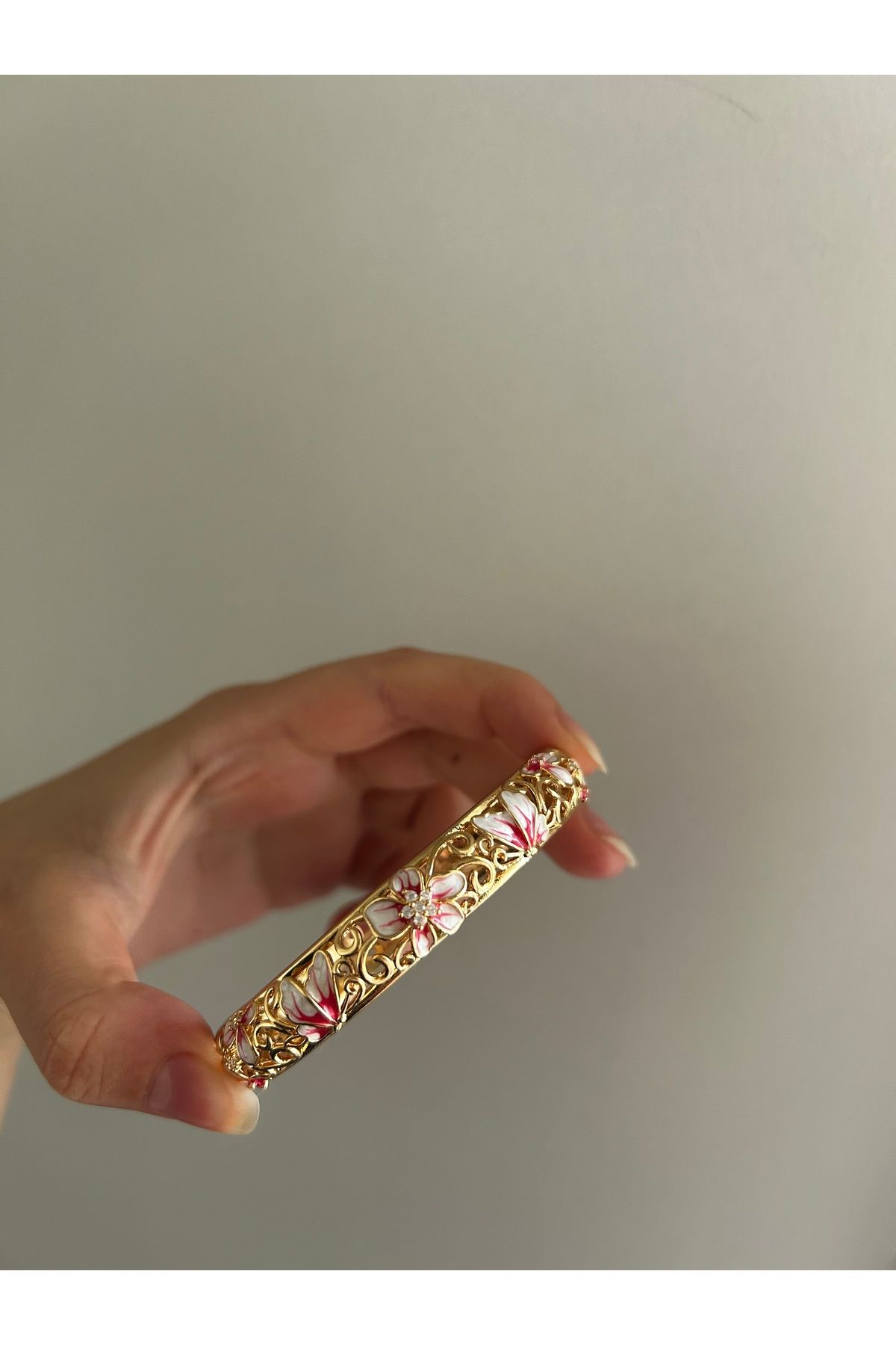 Vadısh store Flora Mineli Özel Tasarım Vintage Bilezik