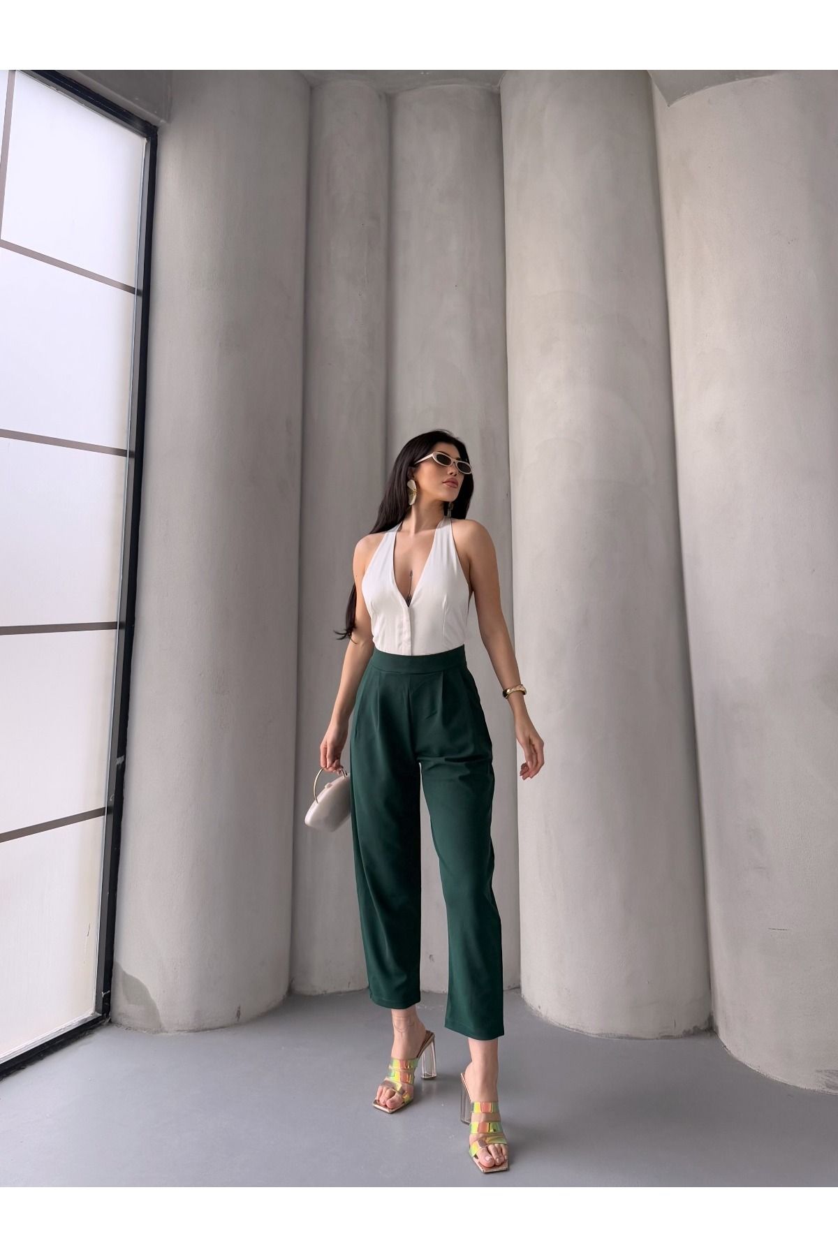 DAFFODİL Daffodil Scuba Krep Likralı Harem Pantolon – Model Y052